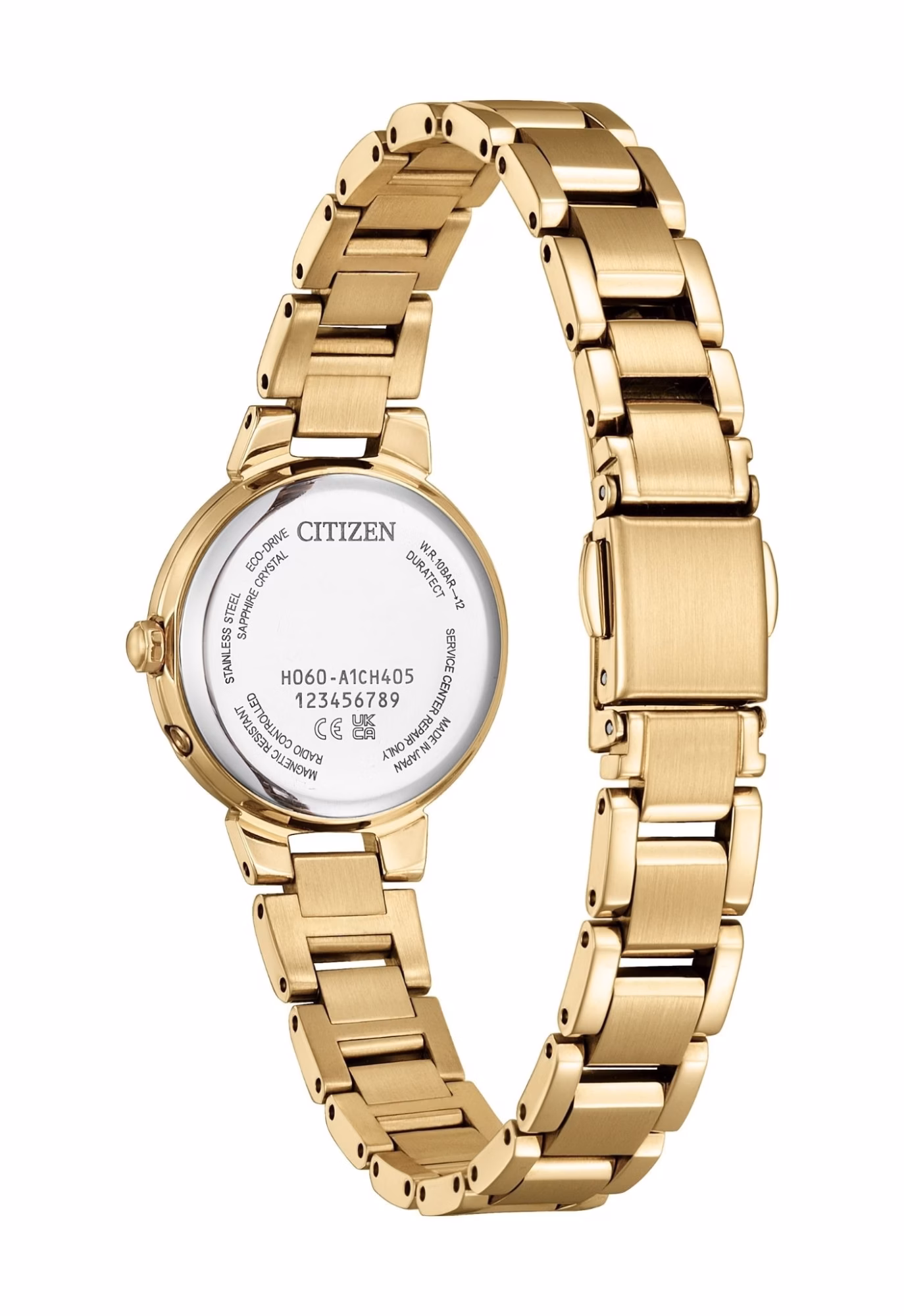 Citizen 星辰錶 XC 限定款金色萬年曆光動能電波錶 ES9433-56A