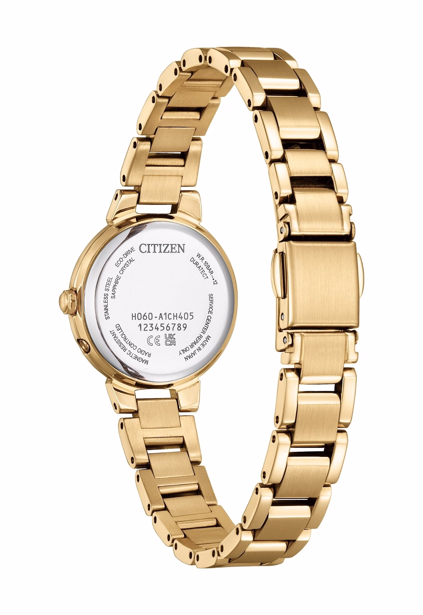 Citizen 星辰錶 XC 限定款金色萬年曆光動能電波錶 ES9433-56A：圖片 2