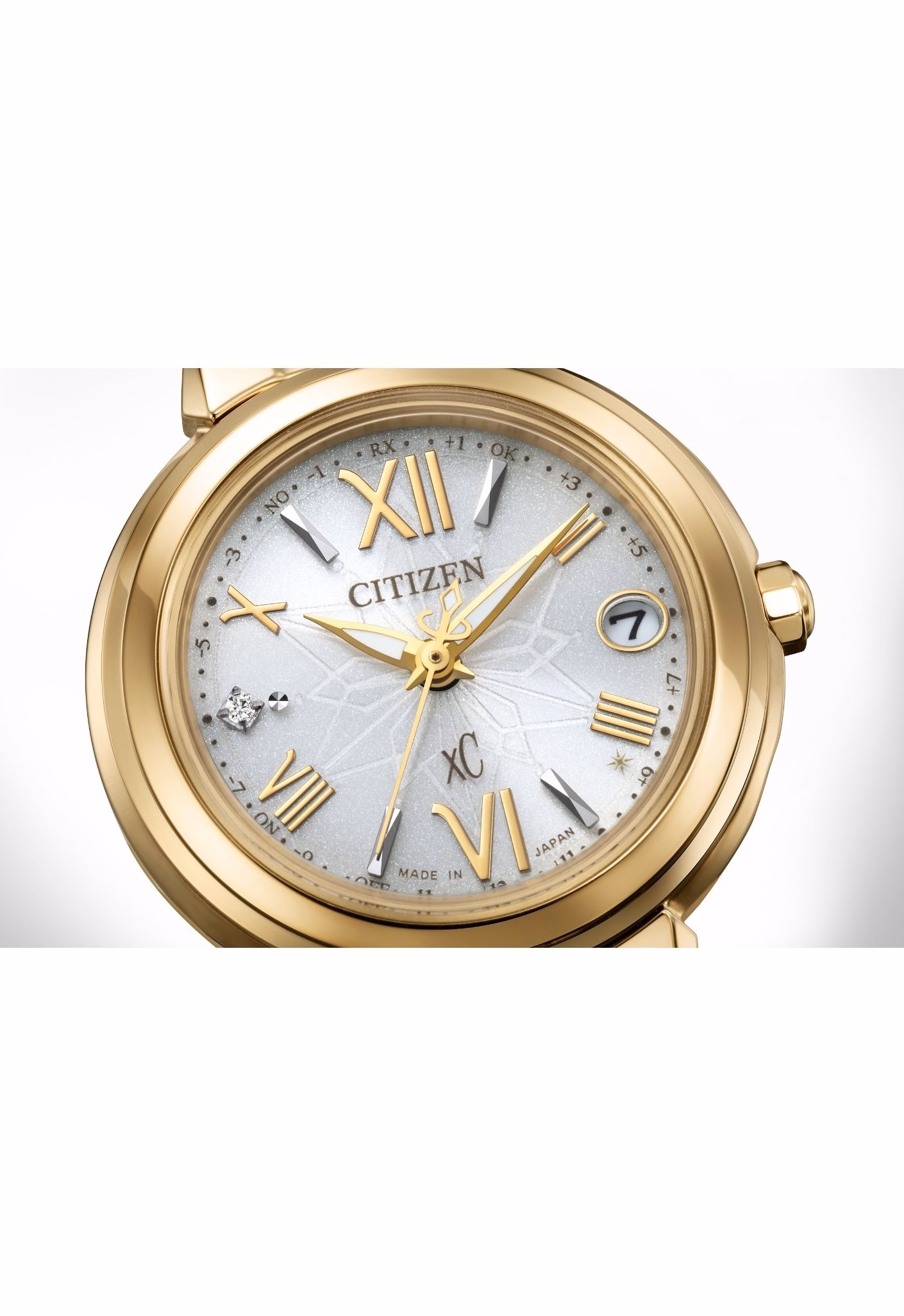 Citizen 星辰錶 XC 限定款金色萬年曆光動能電波錶 ES9433-56A：圖片 4