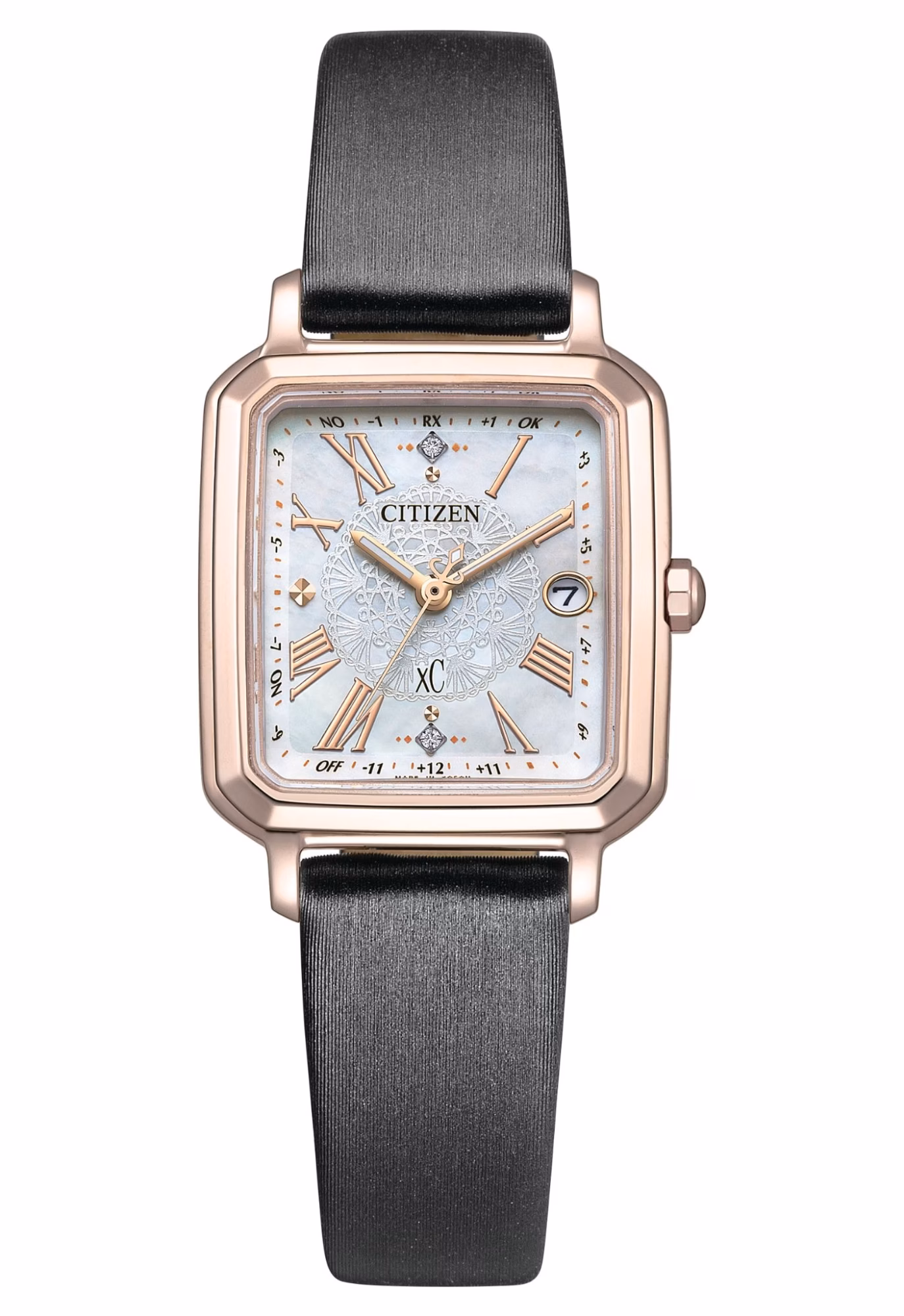 Citizen 星辰錶 XC 限量光動能電波白蝶貝女錶ES9506-54N