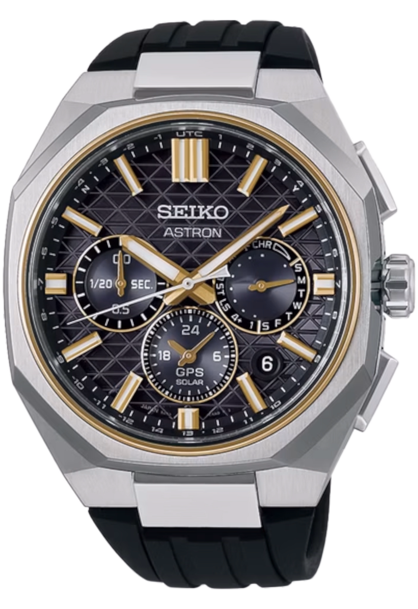 SEIKO 精工 ASTRON HAB003J1 GPS Solar 黑金運動款 GPS太陽能計時碼錶 5X63-0AA0C：圖片 1