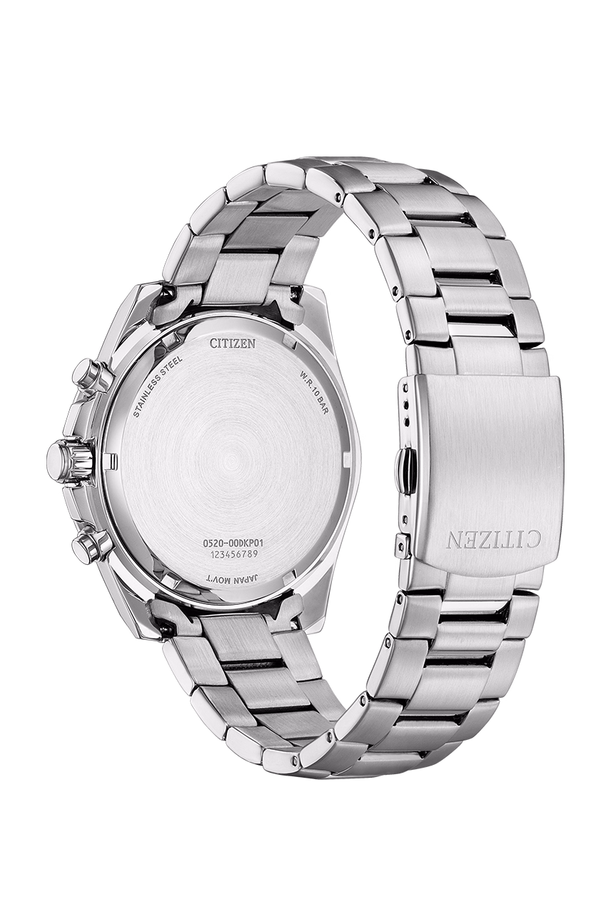 CITIZEN 星辰 Chronograph 冰藍色 經典三眼碼錶計時男錶 AN8230-59M