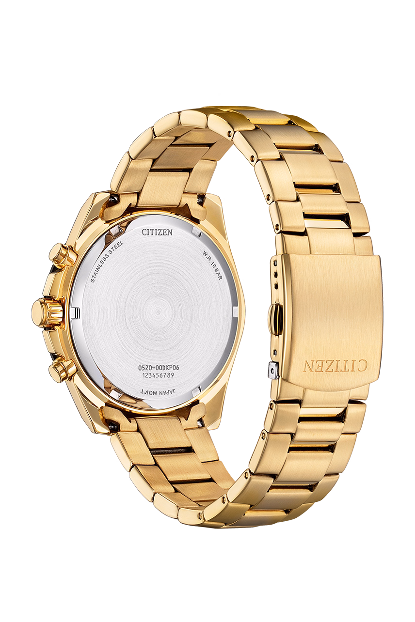 CITIZEN 星辰 Chronograph 玫瑰金 經典三眼碼錶計時男錶 AN8236-52P