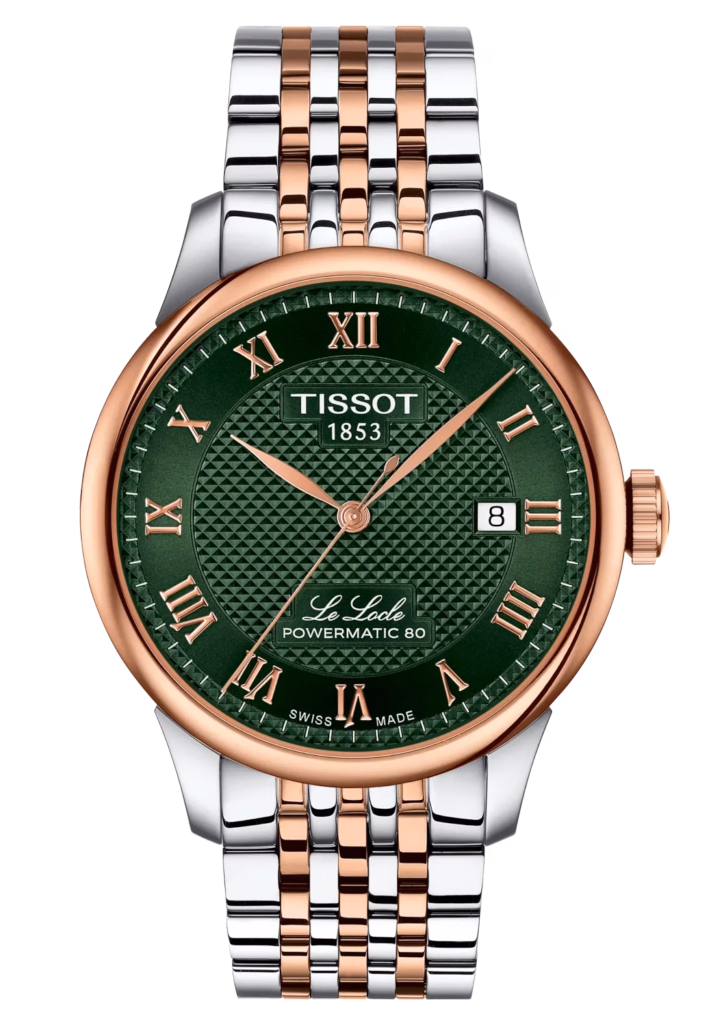 TISSOT 天梭 Le Locle Powermatic 80 力洛克 玫瑰金 機械錶 T006.407.22.093.01