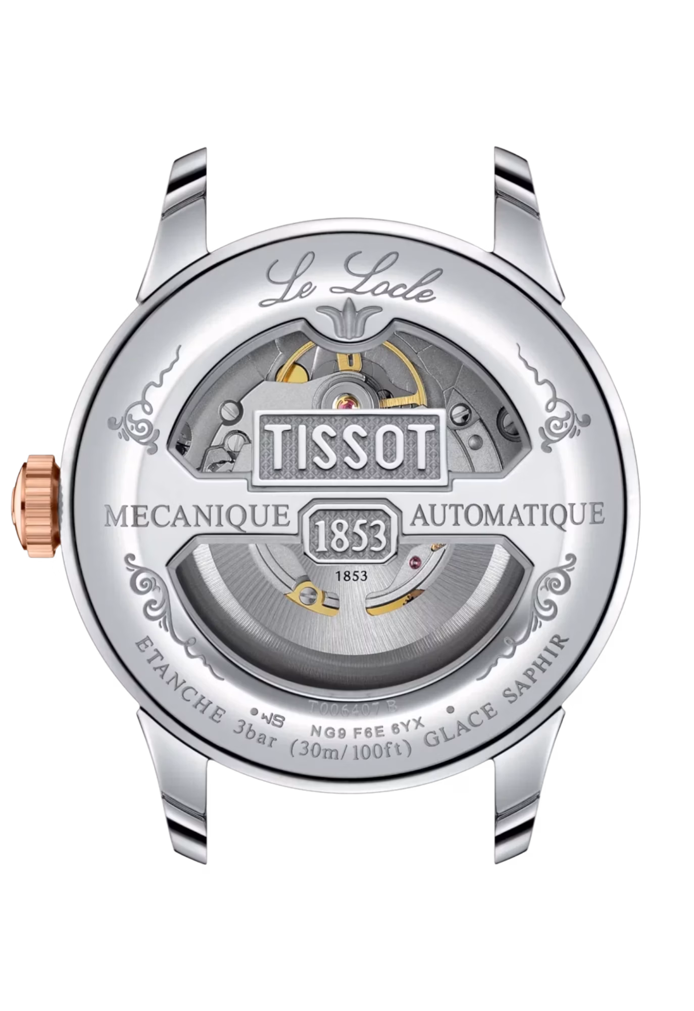 TISSOT 天梭 Le Locle Powermatic 80 力洛克 玫瑰金 機械錶 T006.407.22.093.01