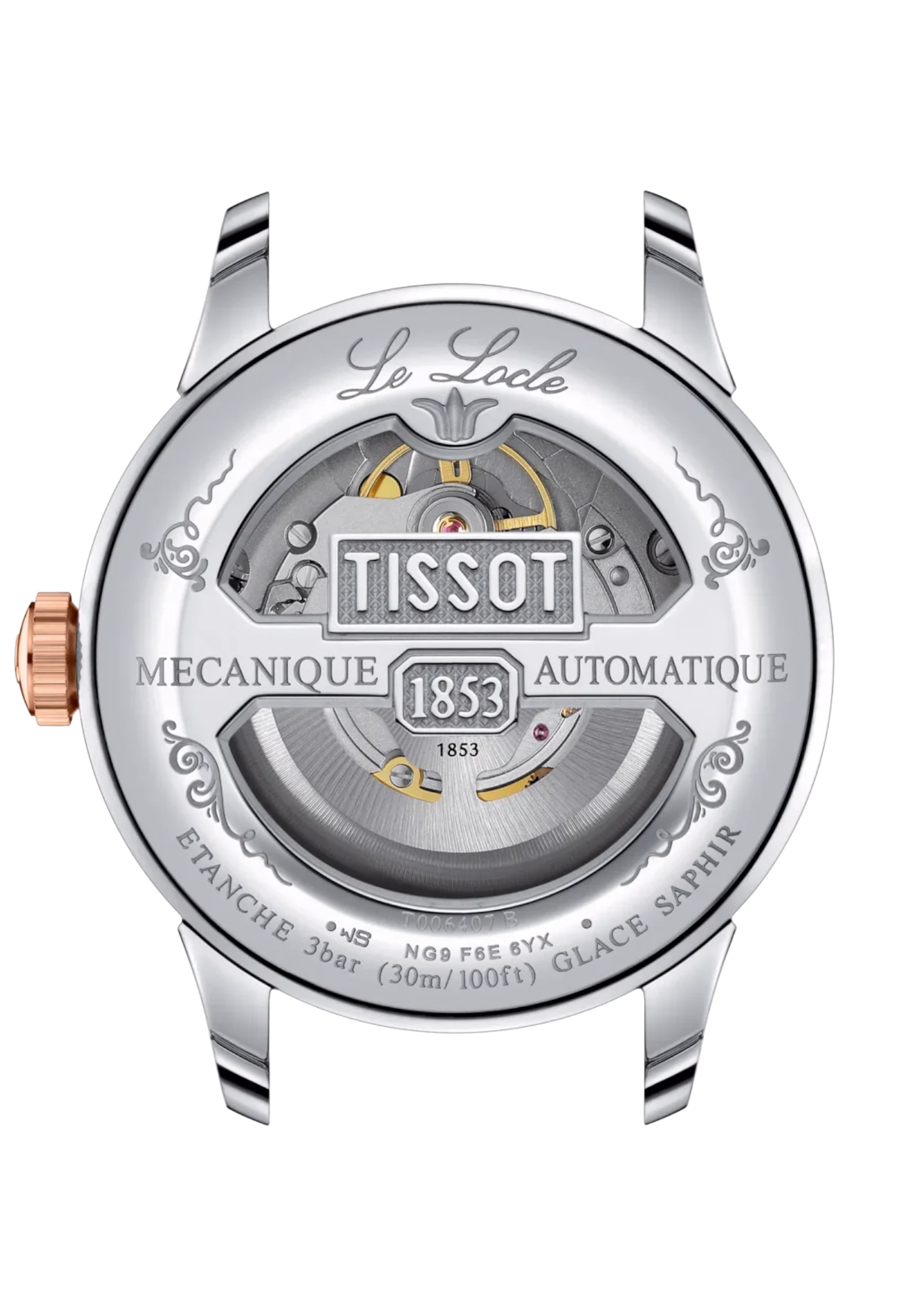 TISSOT 天梭 Le Locle Powermatic 80 力洛克 玫瑰金 機械錶 T006.407.22.093.01：圖片 5