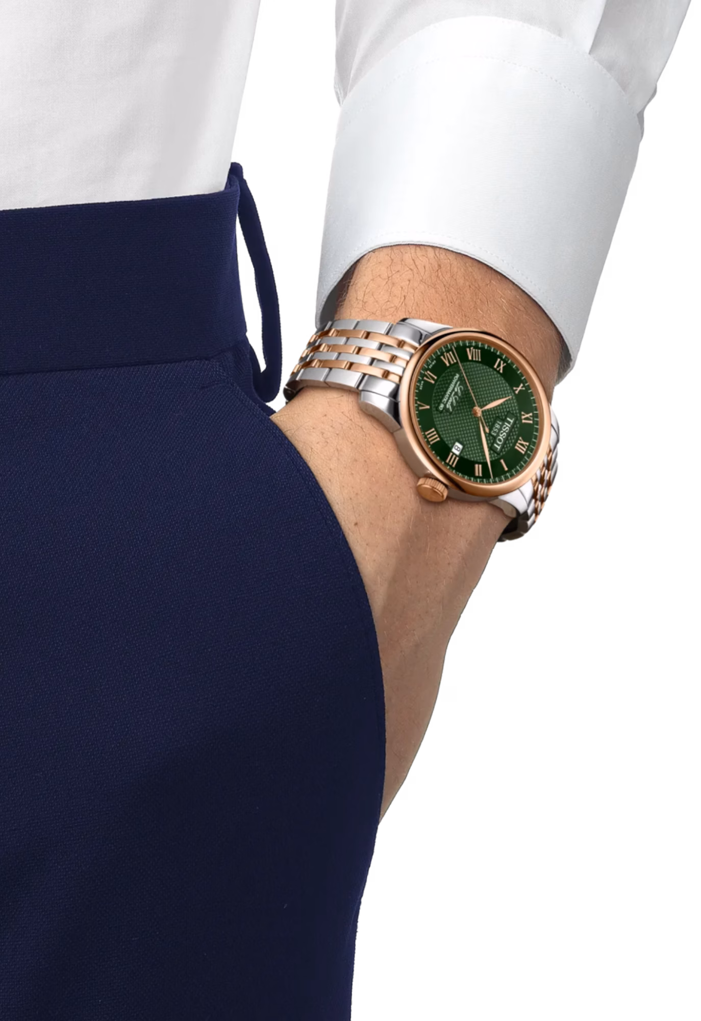 TISSOT 天梭 Le Locle Powermatic 80 力洛克 玫瑰金 機械錶 T006.407.22.093.01