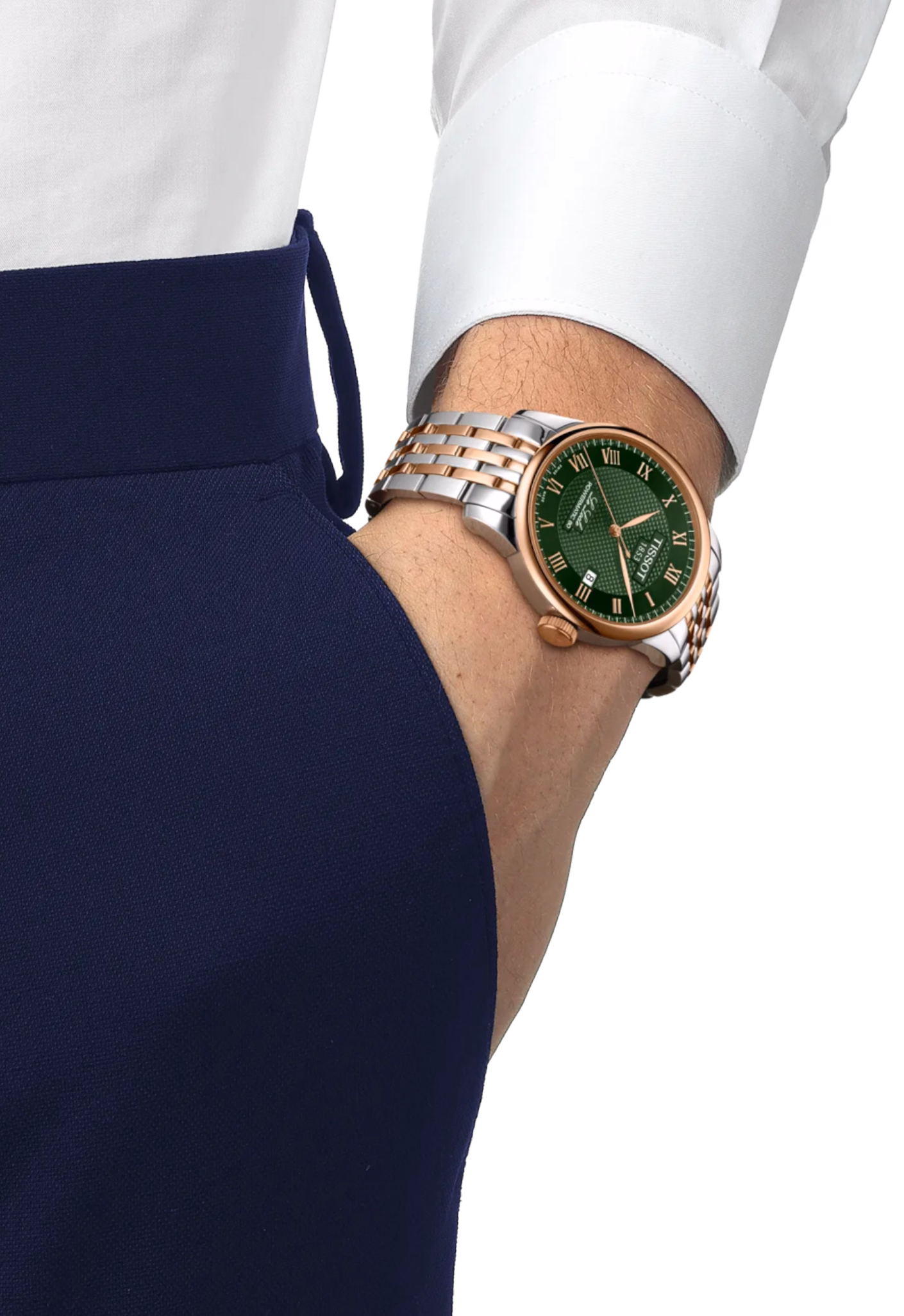 TISSOT 天梭 Le Locle Powermatic 80 力洛克 玫瑰金 機械錶 T006.407.22.093.01：圖片 3