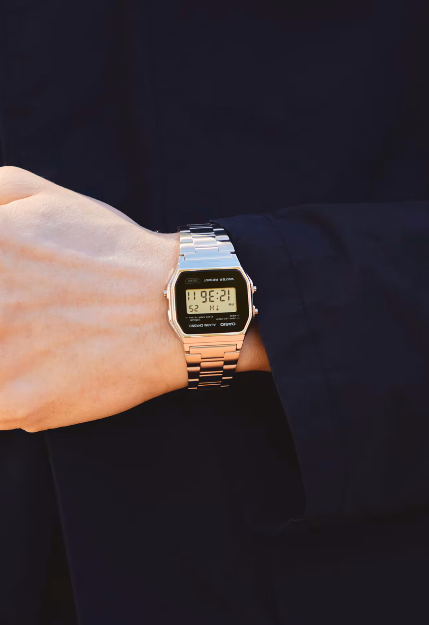 CASIO 卡西歐 A158WEA-1 黑色 復古方形腕錶