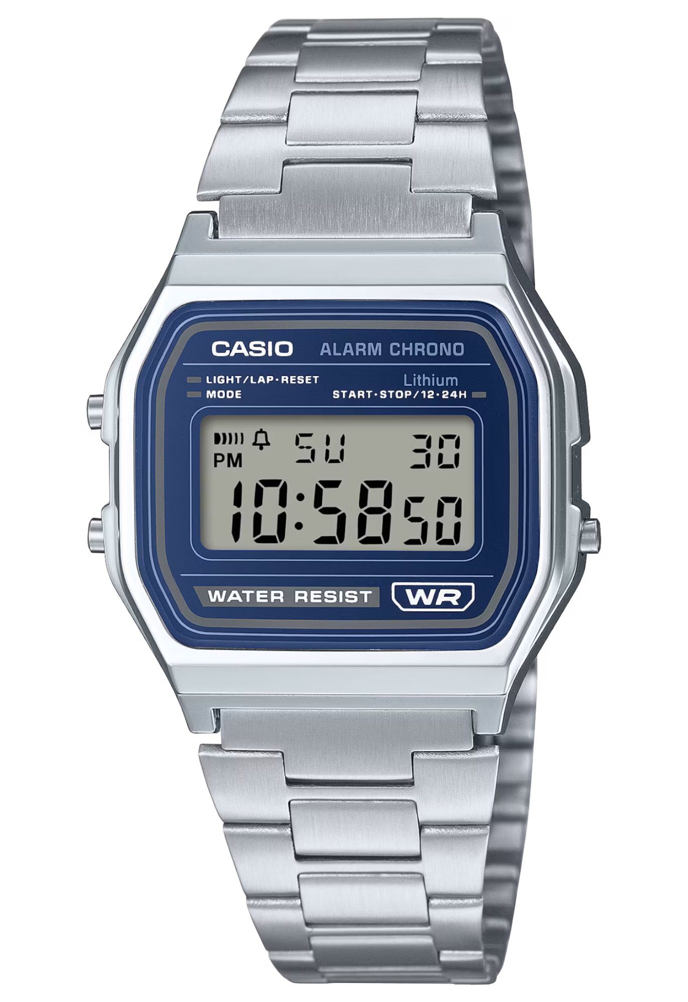 CASIO 卡西歐 A158WEA-2 藍色 復古方形腕錶