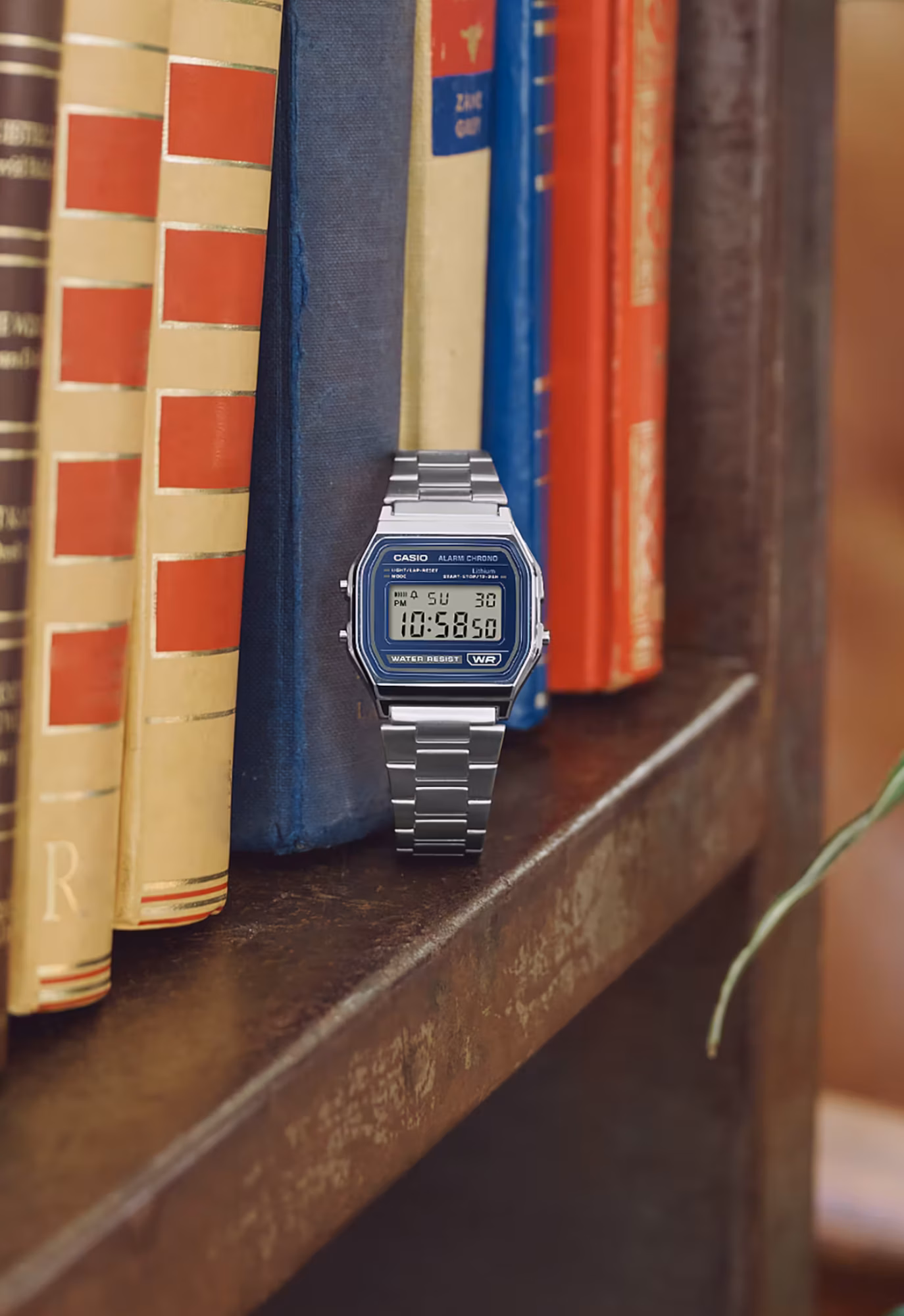 CASIO 卡西歐 A158WEA-2 藍色 復古方形腕錶