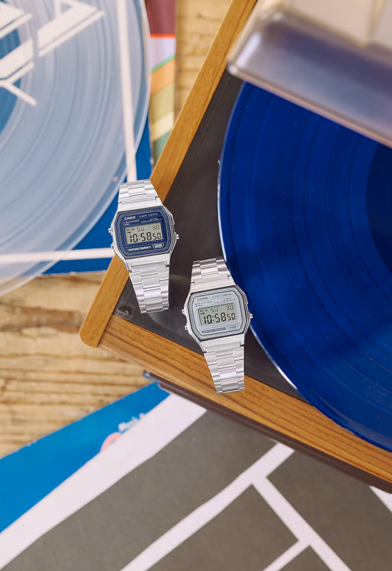 CASIO 卡西歐 A158WEA-2 藍色 復古方形腕錶