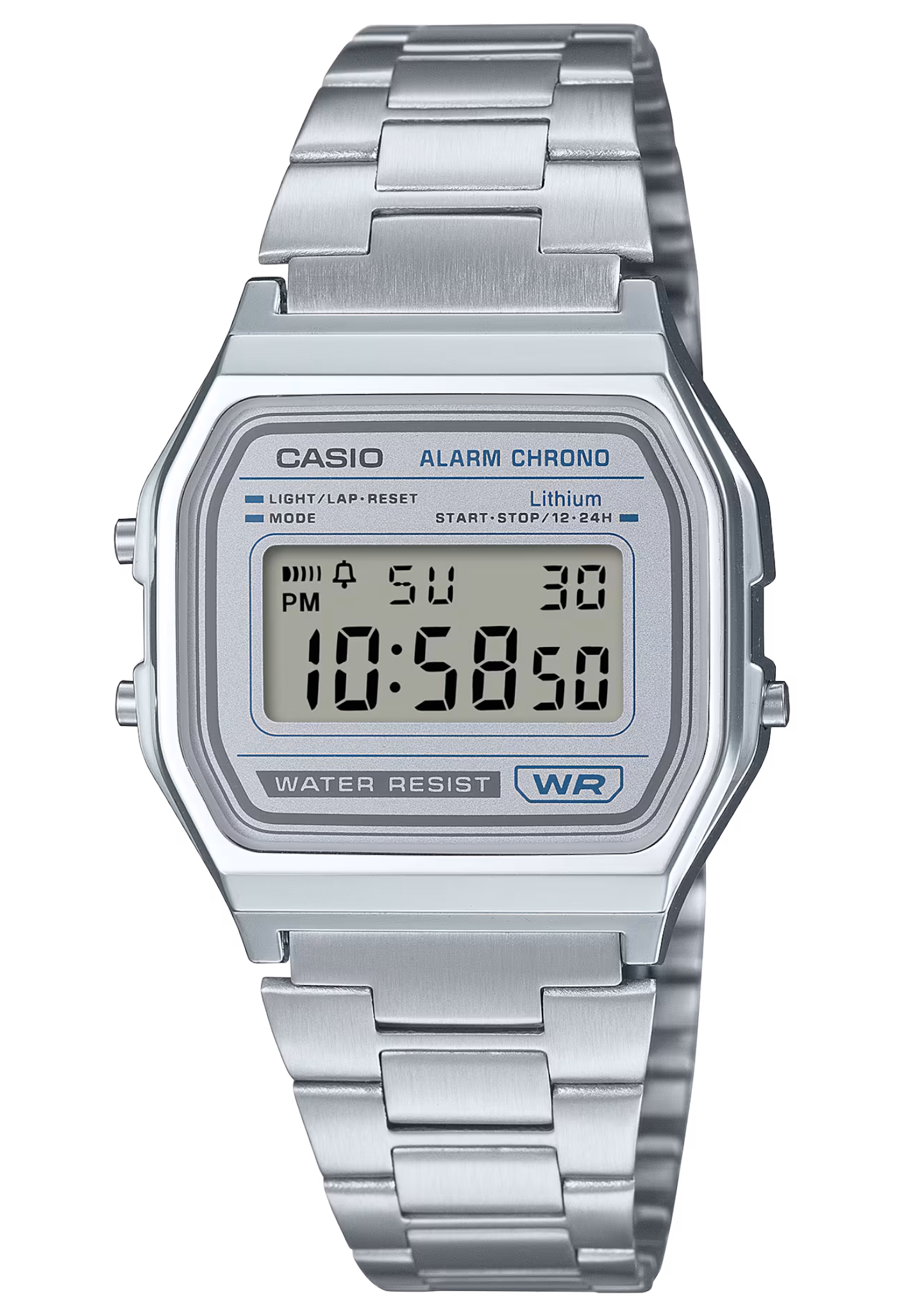 CASIO 卡西歐 A158WEA-7 白色  復古方形腕錶：圖片 1