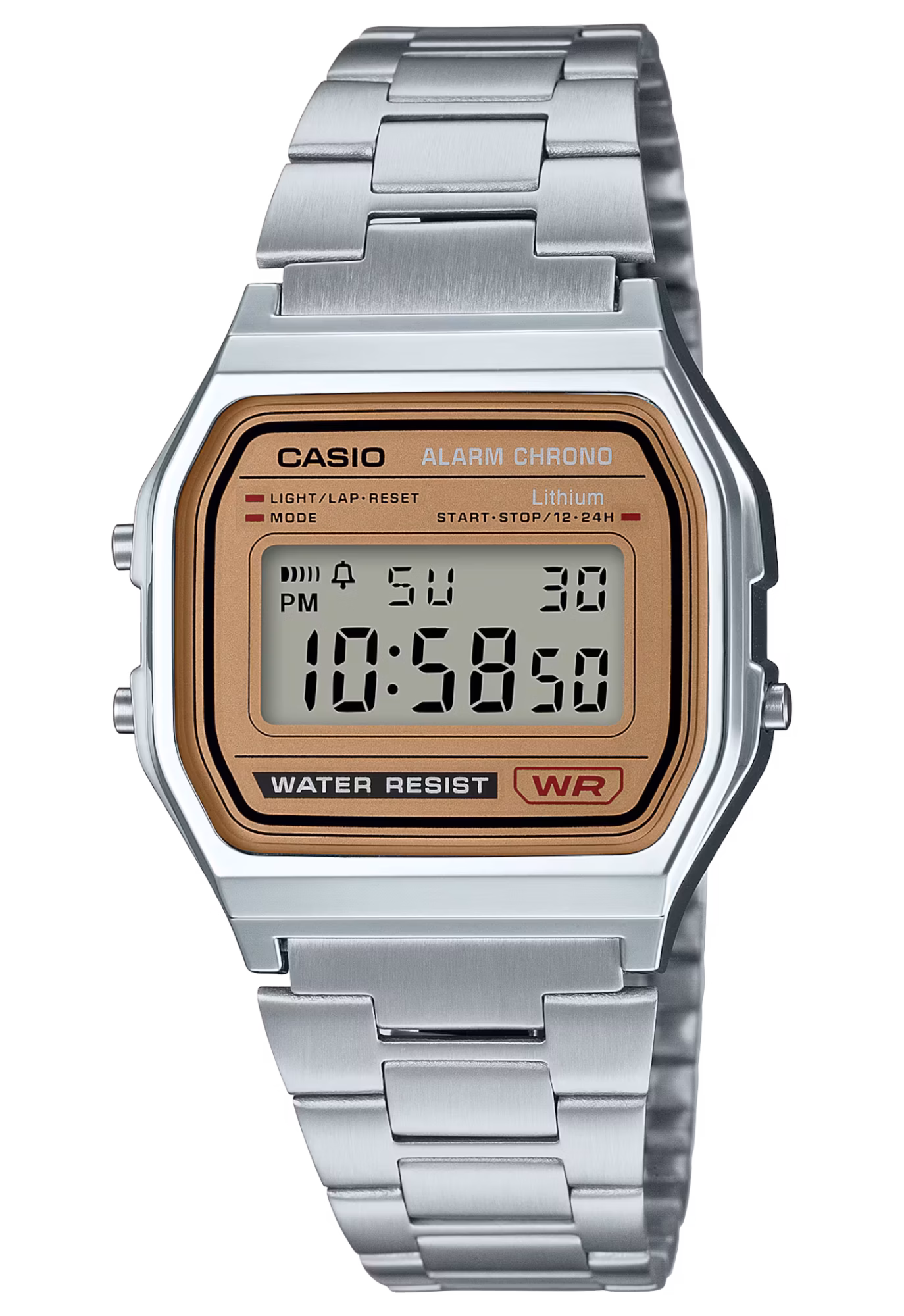 CASIO 卡西歐 A158WEA-9 棕色 復古方形腕錶