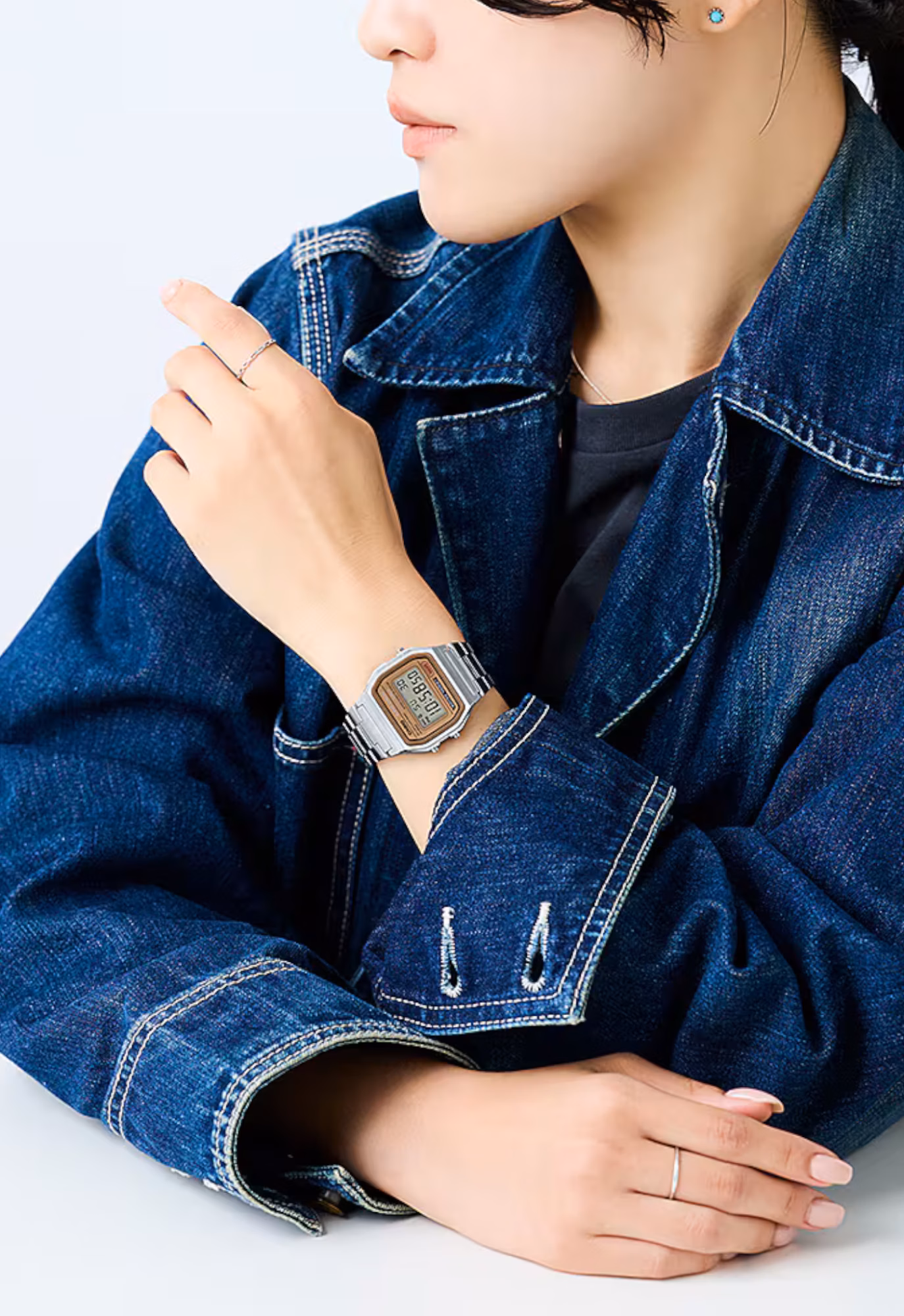 CASIO 卡西歐 A158WEA-9 棕色  復古方形腕錶