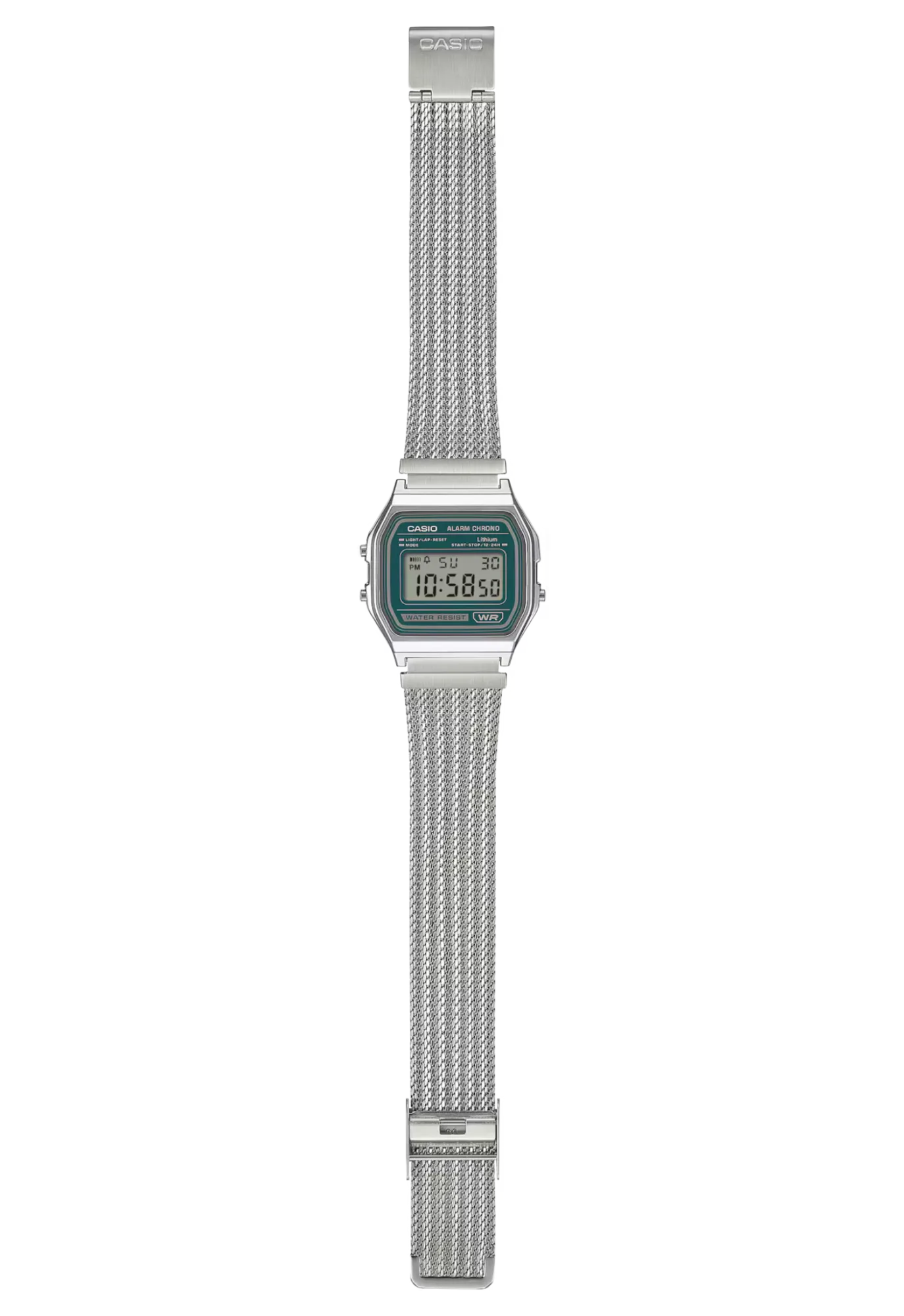 CASIO 卡西歐 A158WEM-3 綠色 復古方形腕錶