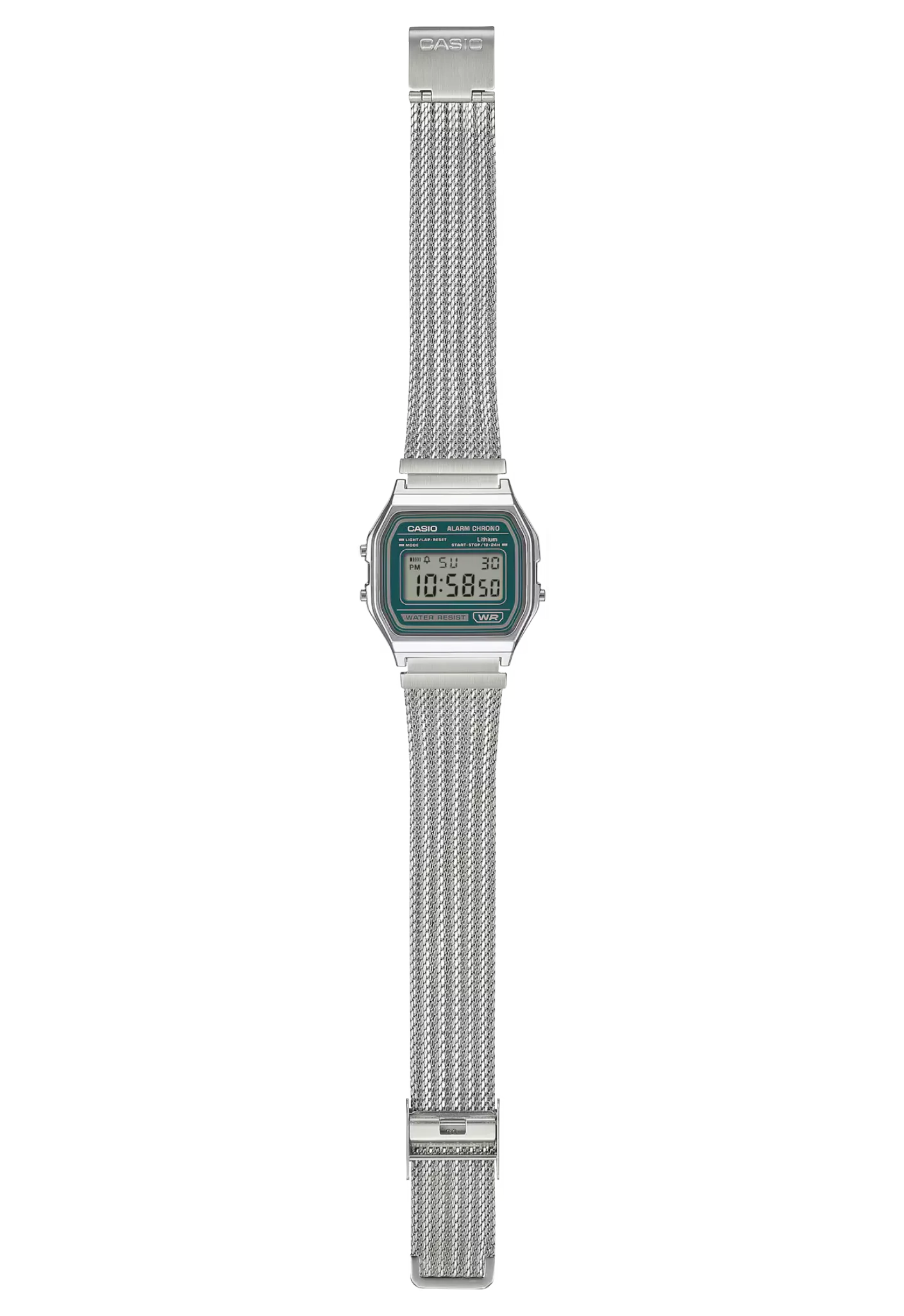CASIO 卡西歐 A158WEM-3 綠色  復古方形腕錶：圖片 3