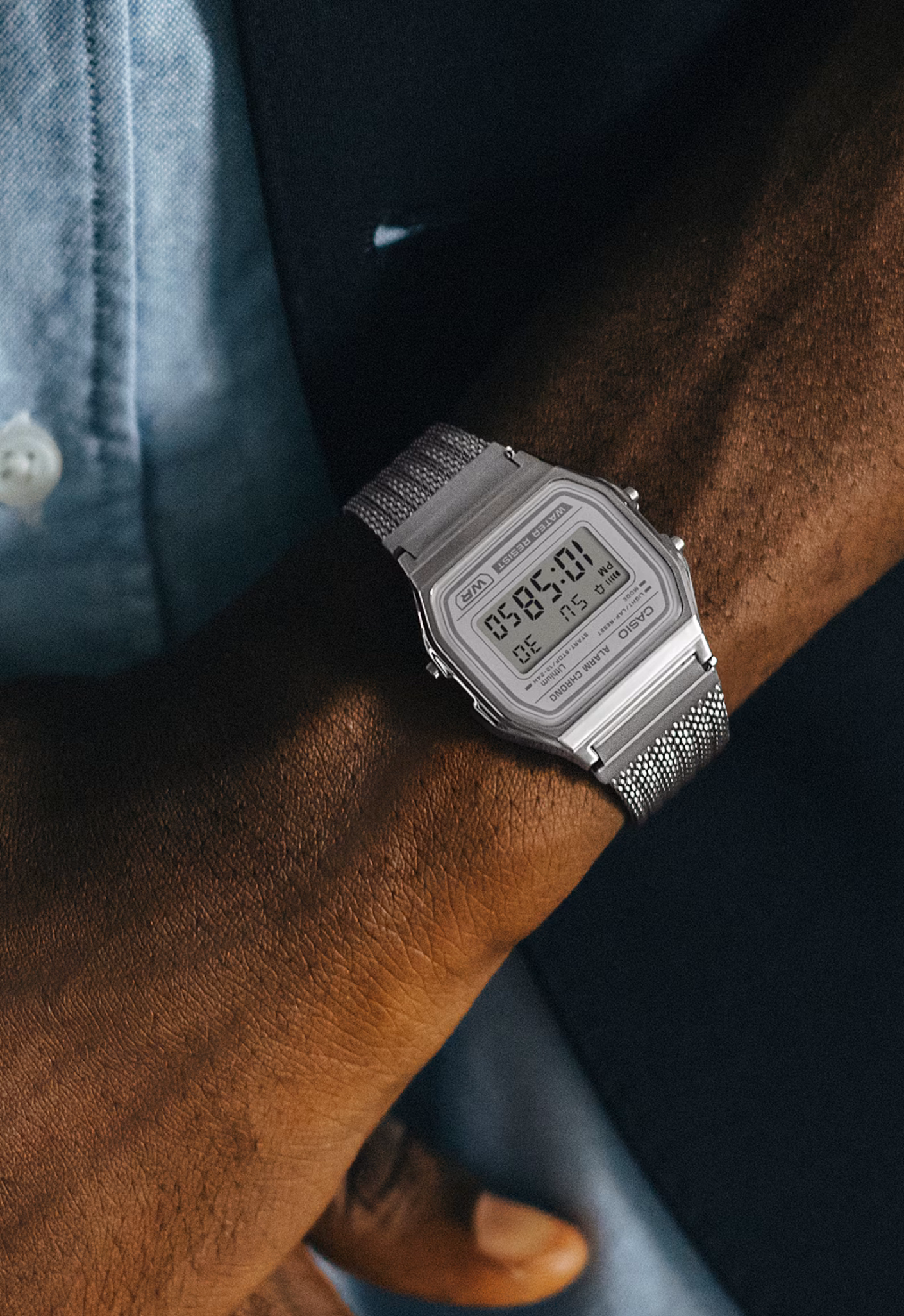 CASIO 卡西歐 A158WEM-7 白色  復古方形腕錶：圖片 7