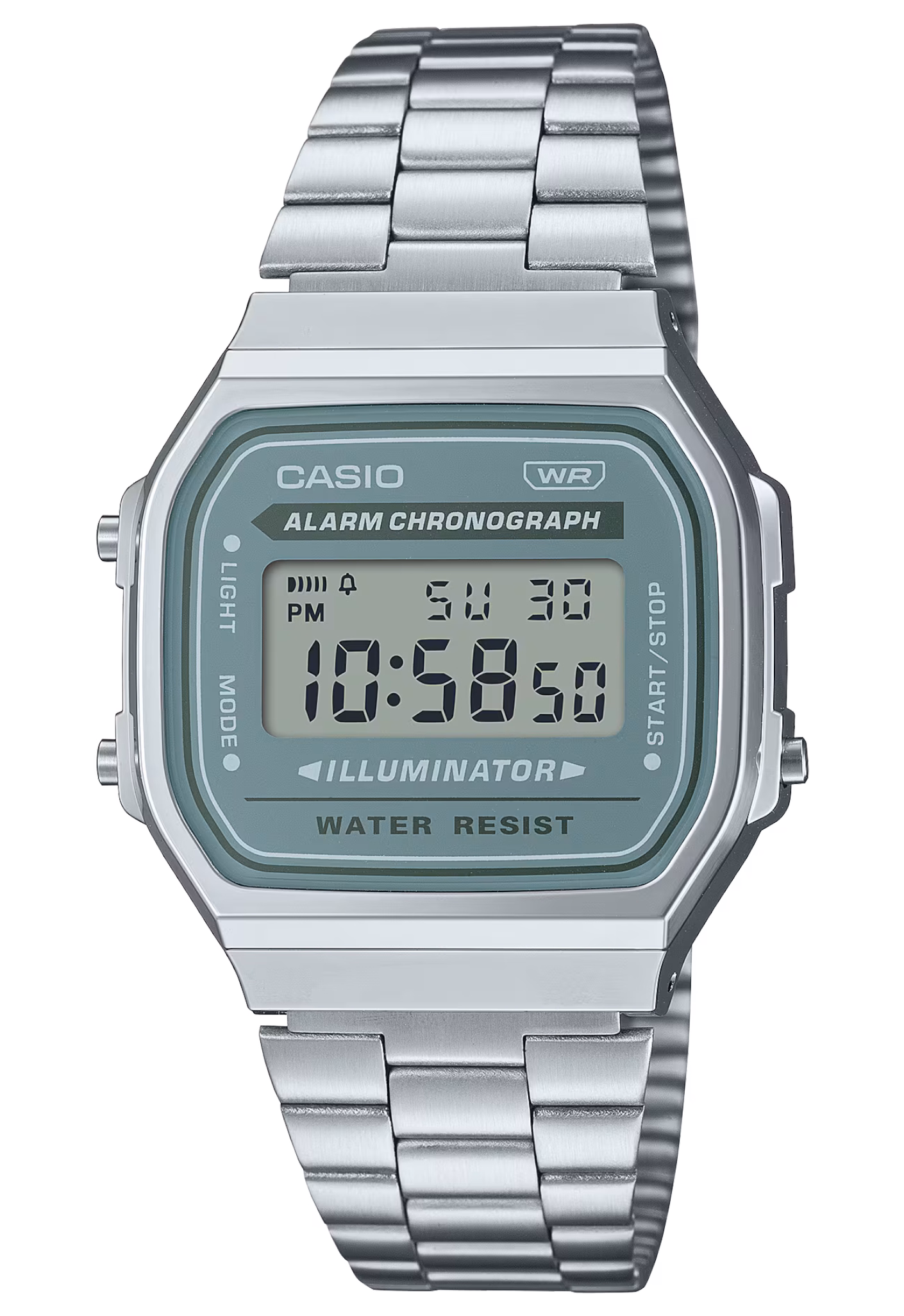 CASIO 卡西歐 A168WA-3AY 綠色  復古方形腕錶：圖片 1