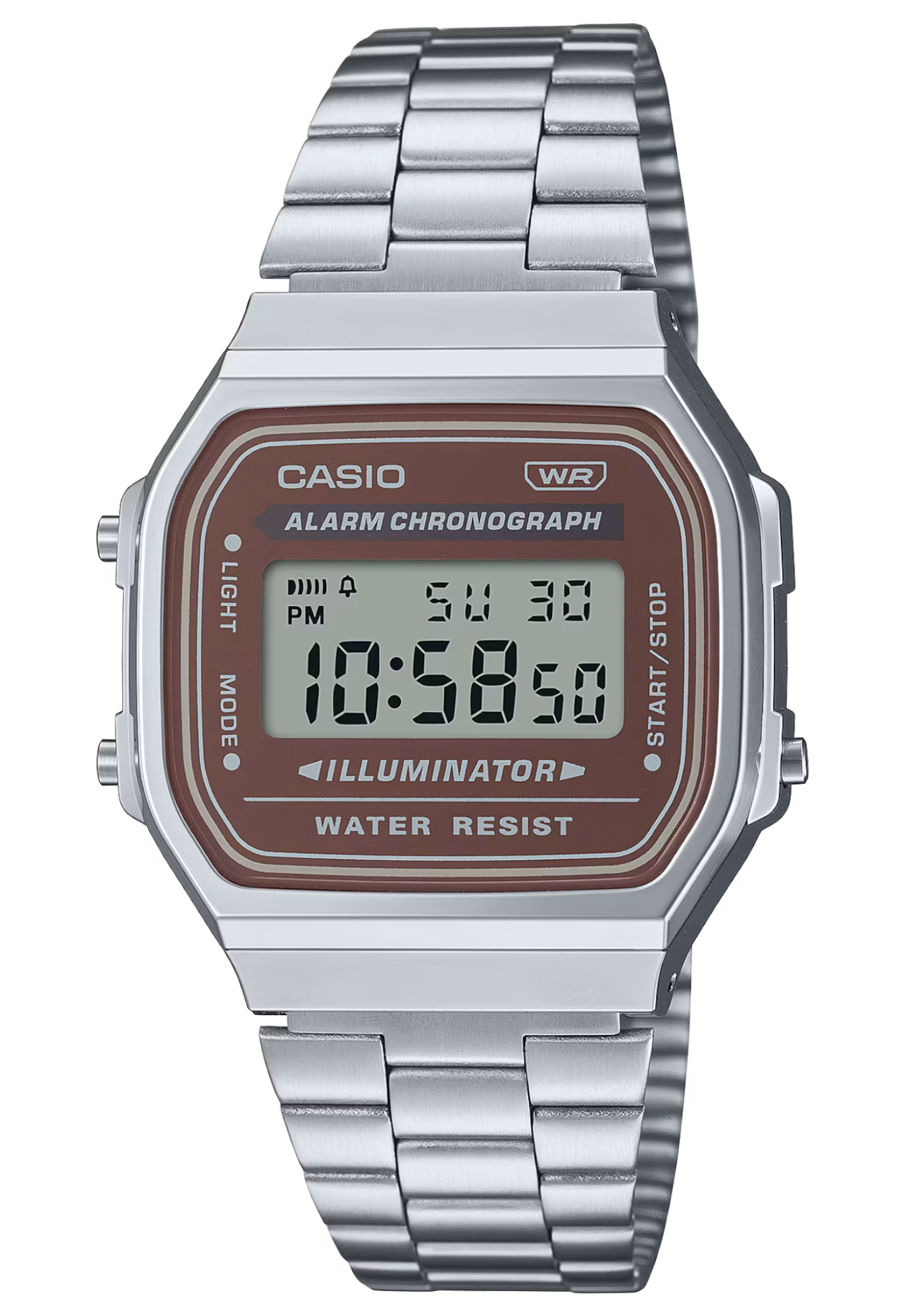 CASIO 卡西歐 A168WA-5AY 棕色 復古方形腕錶