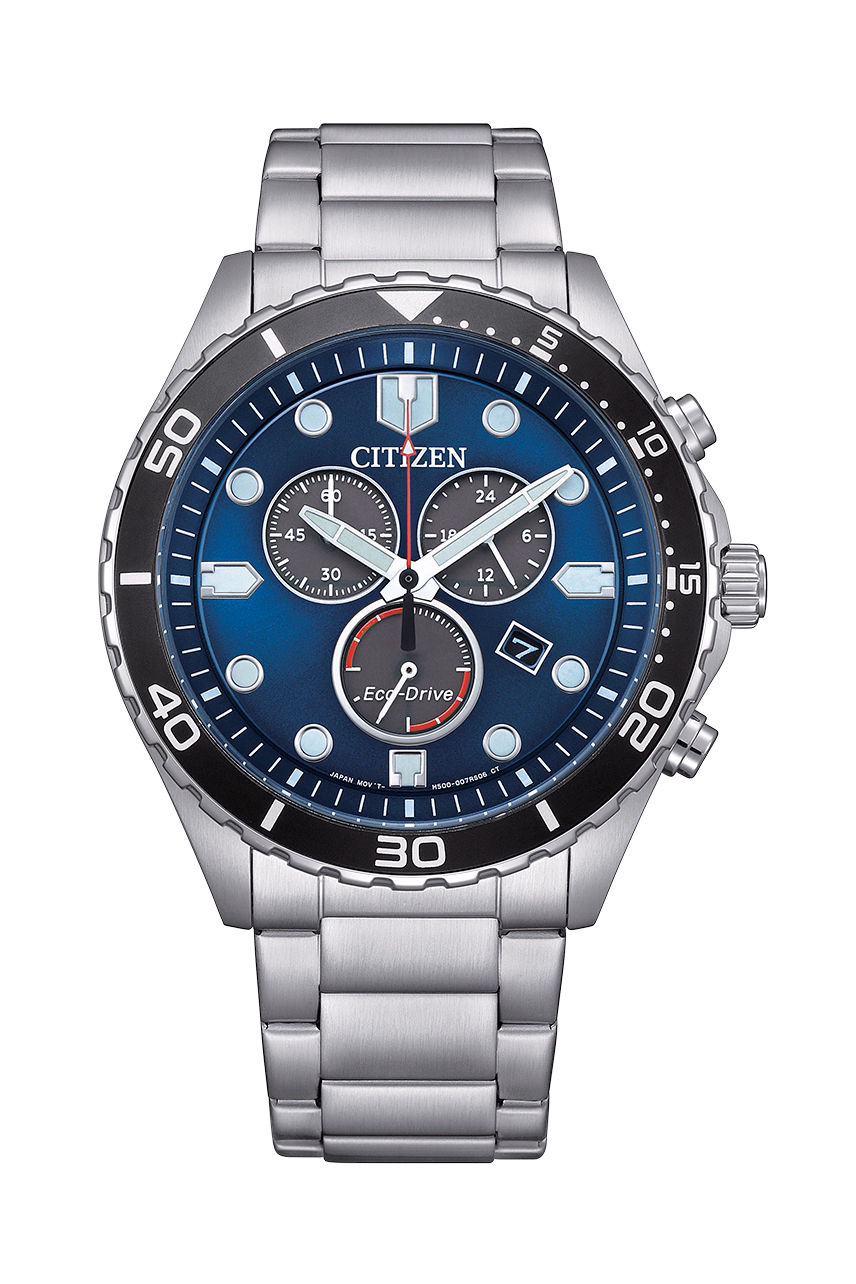 CITIZEN 星辰 Chronograph 三眼計時光動能男錶 AT2560-84L