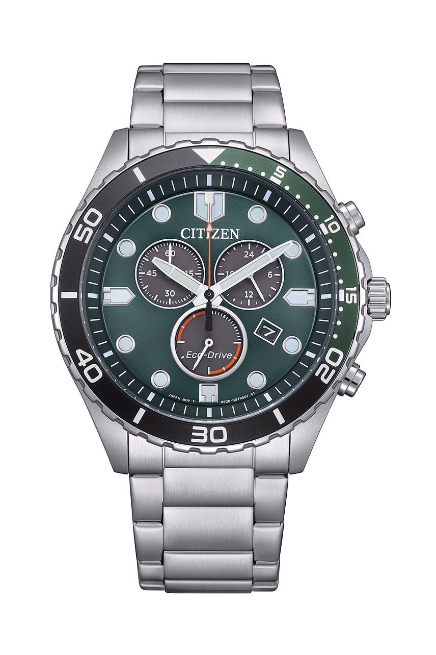 CITIZEN 星辰 Chronograph 三眼計時光動能男錶 AT2561-81X