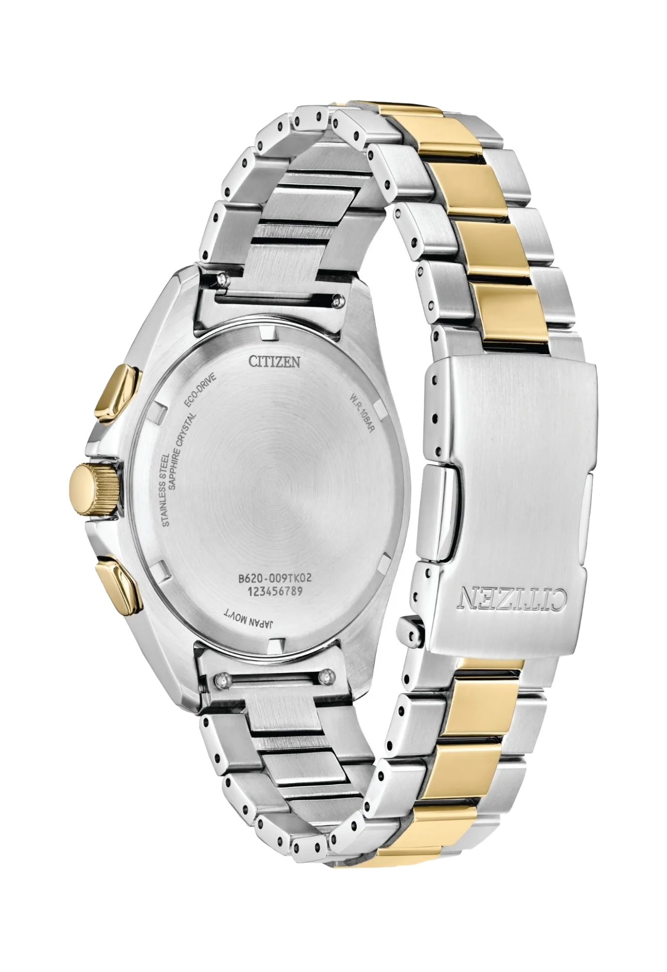 CITIZEN 星辰 Chronograph 金色 三眼計時光動能男錶 CA4684-54X
