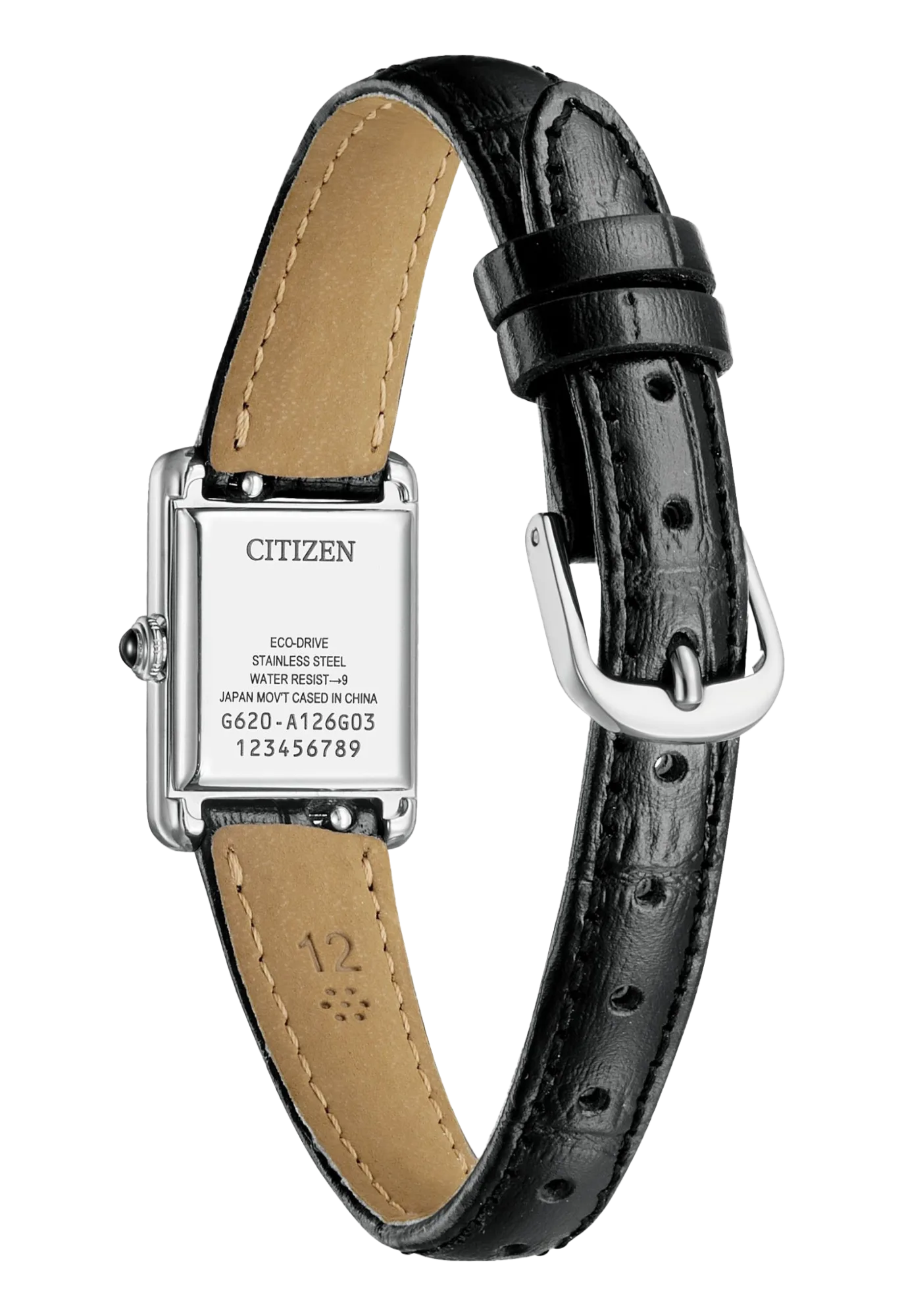 CITIZEN 星辰 LADY'S 方形復古 光動能女錶 EG2790-12A