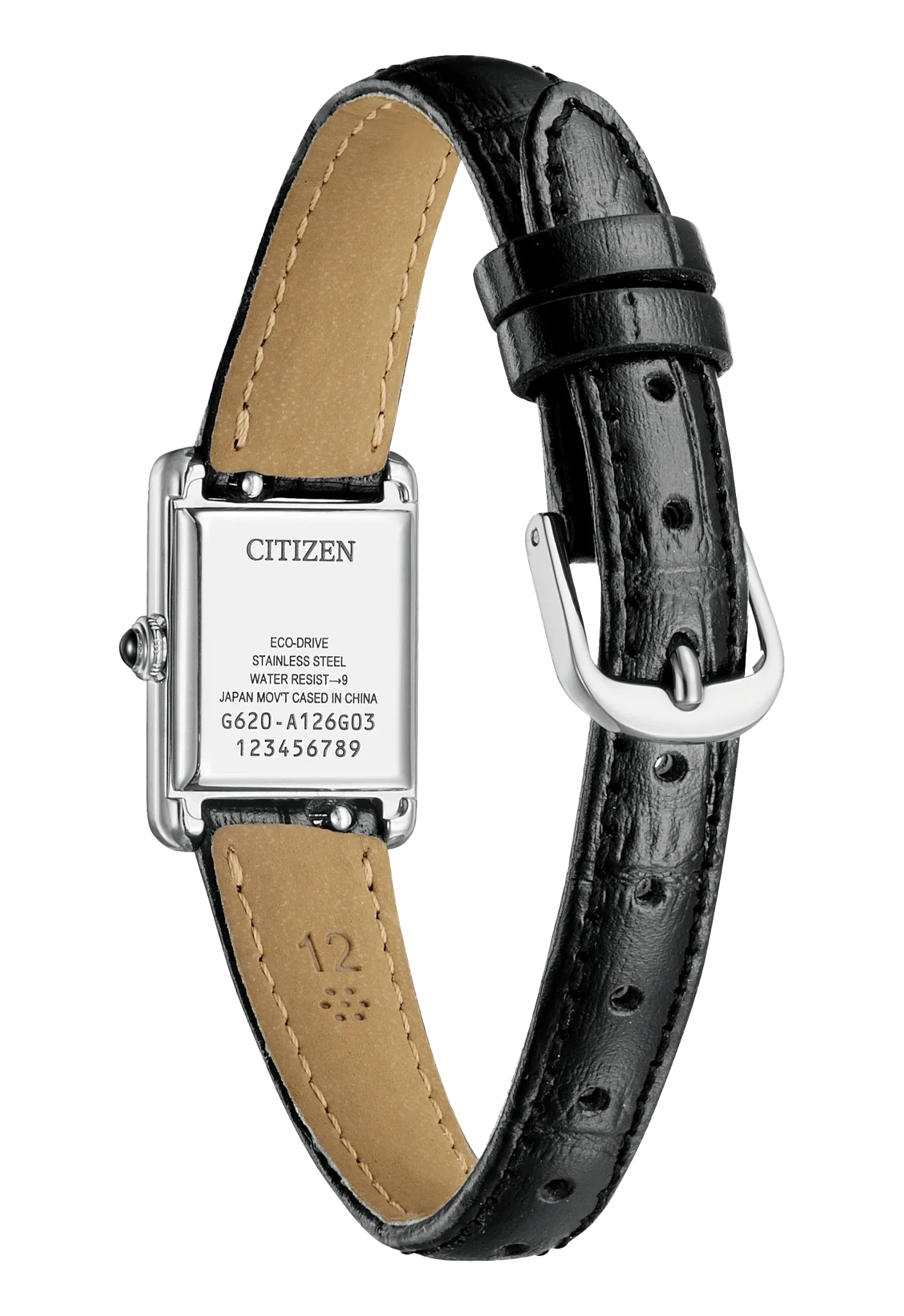 CITIZEN 星辰 LADY'S 方形復古 光動能女錶 EG2790-12A：圖片 2