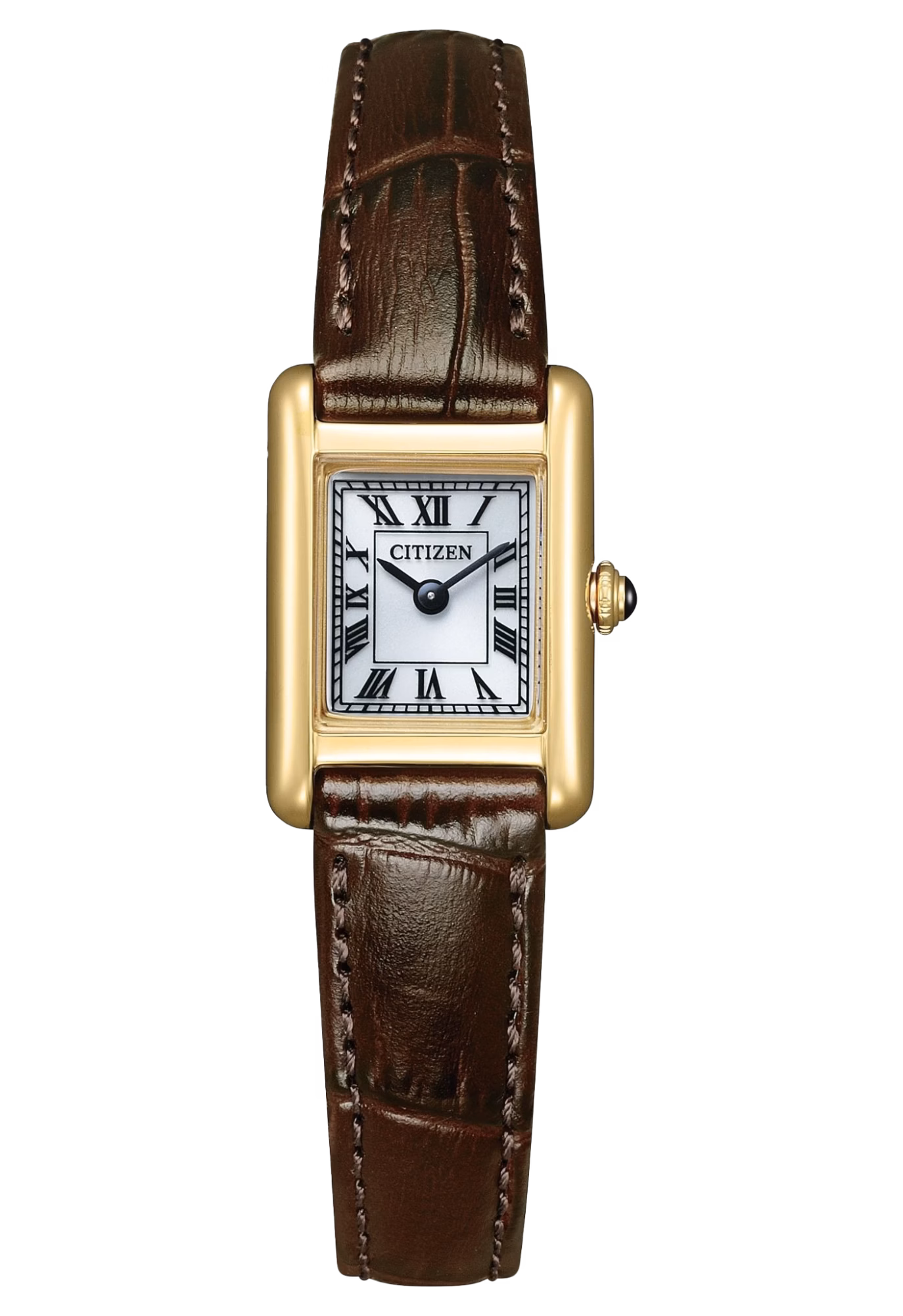 CITIZEN 星辰 LADY'S 方形復古 光動能女錶 EG2797-13A