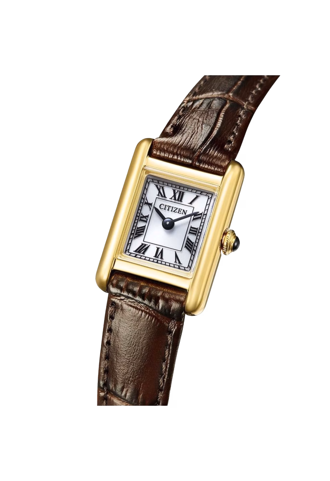 CITIZEN 星辰 LADY'S 方形復古 光動能女錶 EG2797-13A