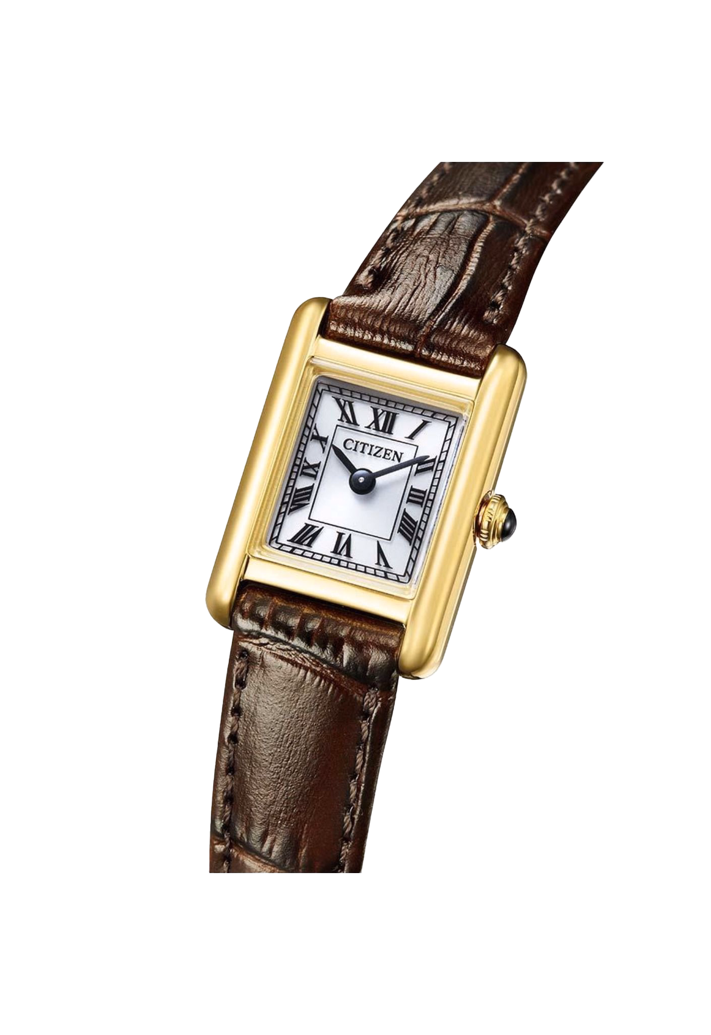 CITIZEN 星辰 LADY'S 方形復古 光動能女錶 EG2797-13A：圖片 3