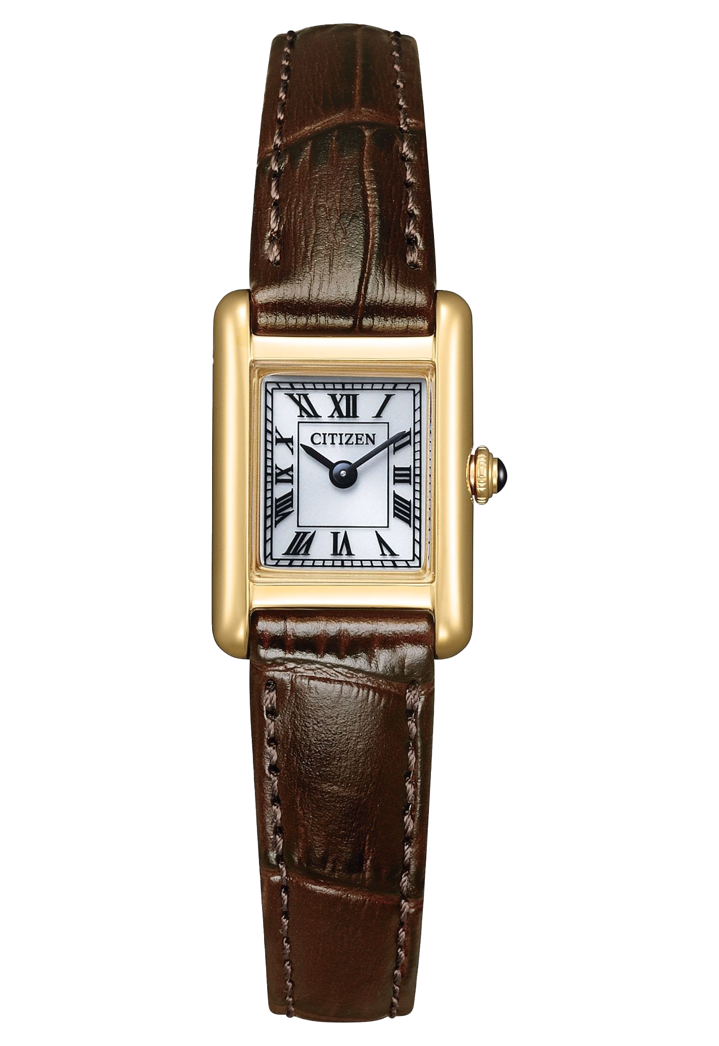 CITIZEN 星辰 LADY'S 方形復古 光動能女錶 EG2797-13A：圖片 1