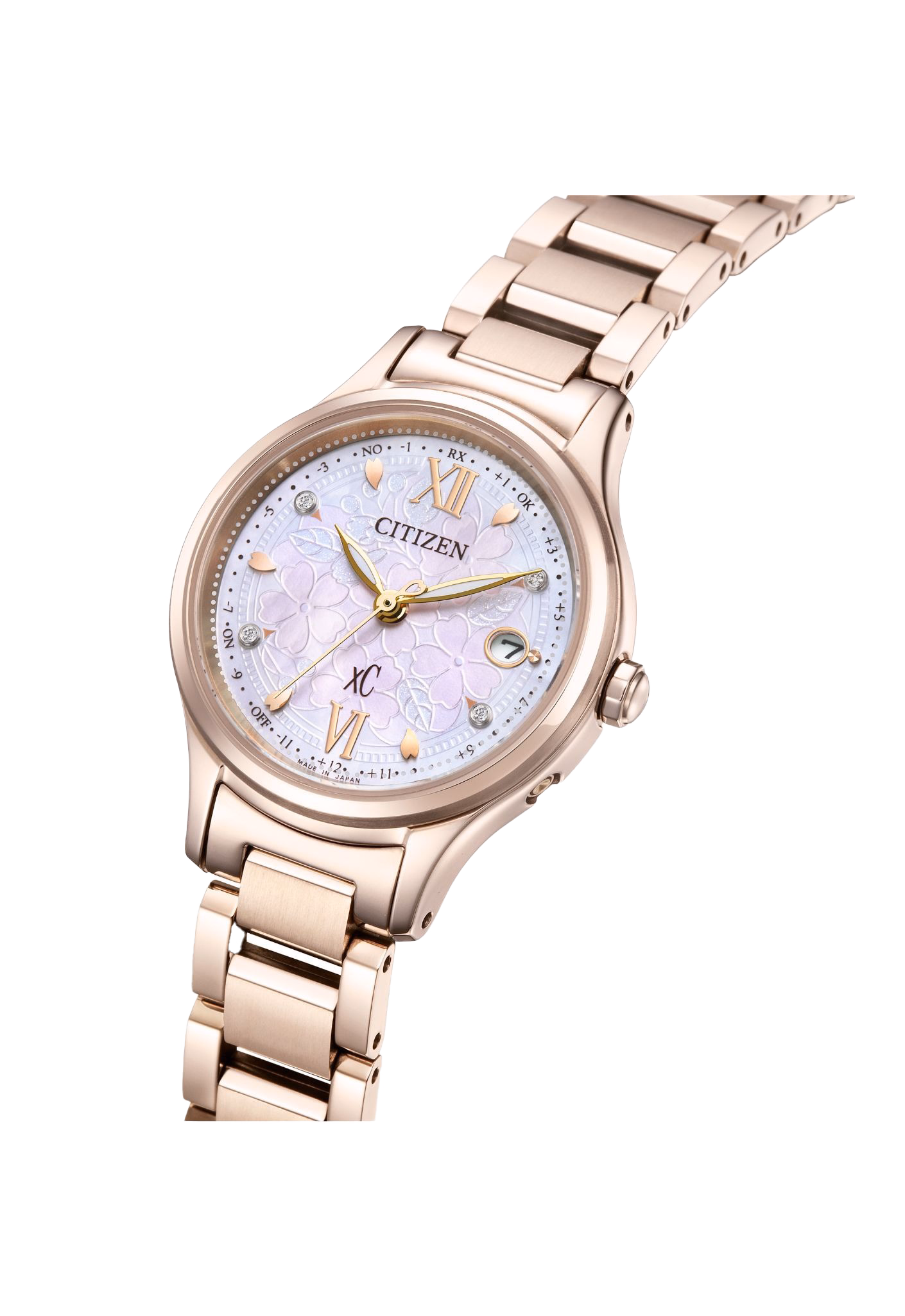 Citizen 星辰錶 限量櫻花限定玫瑰金光動能電波女錶 ES9498-77N：圖片 5