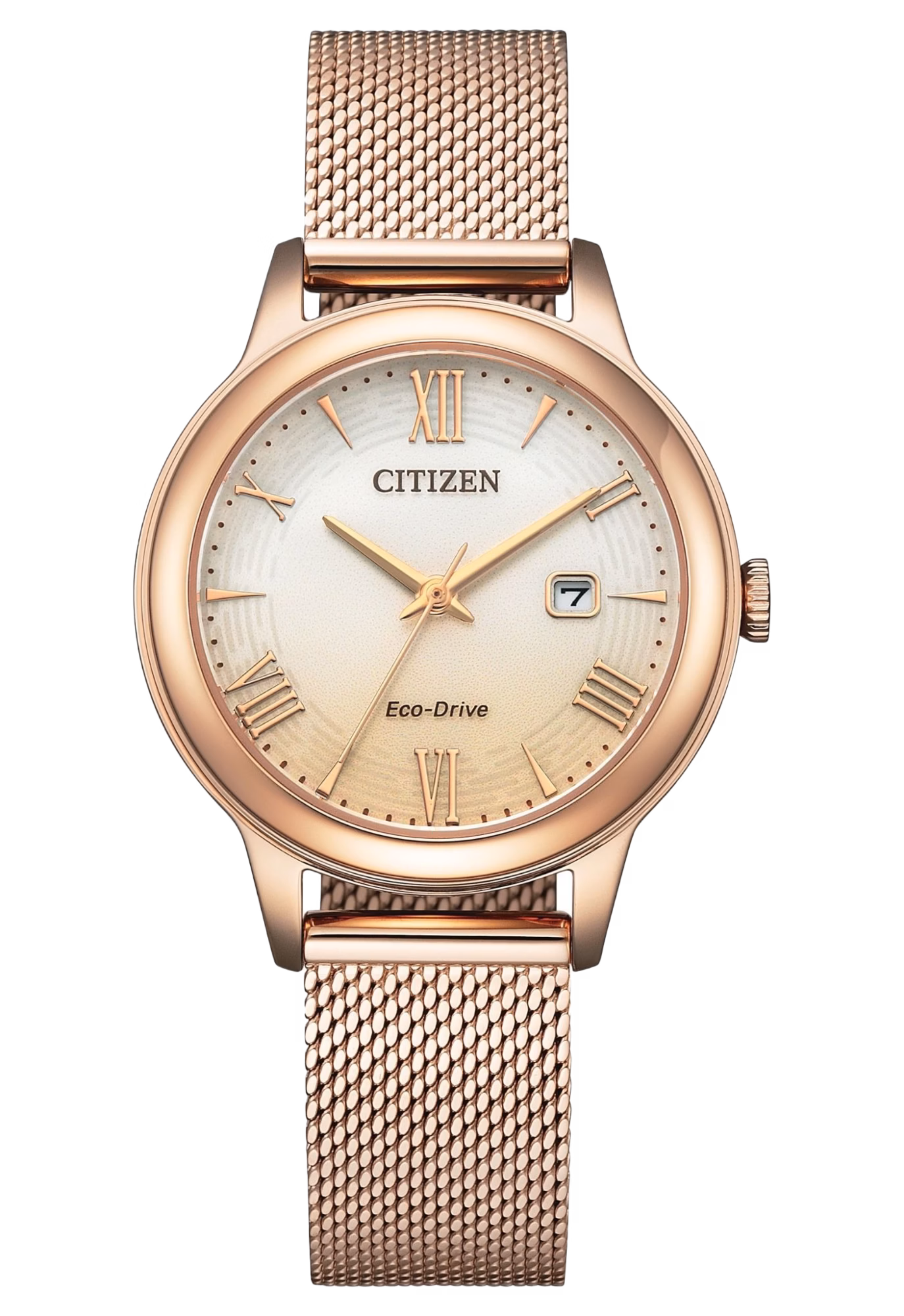 CITIZEN 星辰 LADY'S 玫瑰金光動能女錶 EW2623-70P
