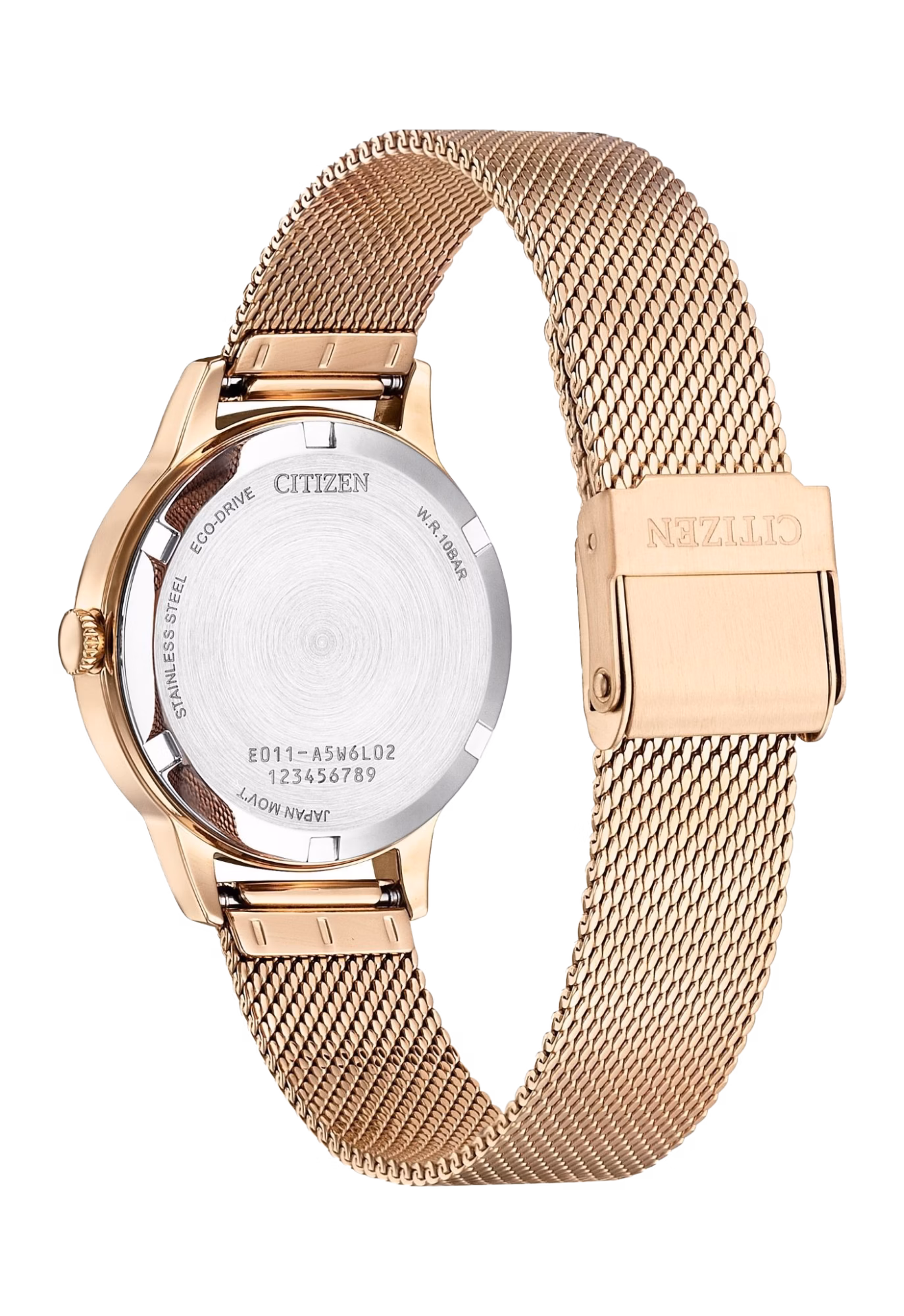 CITIZEN 星辰 LADY'S 玫瑰金光動能女錶 EW2623-70P