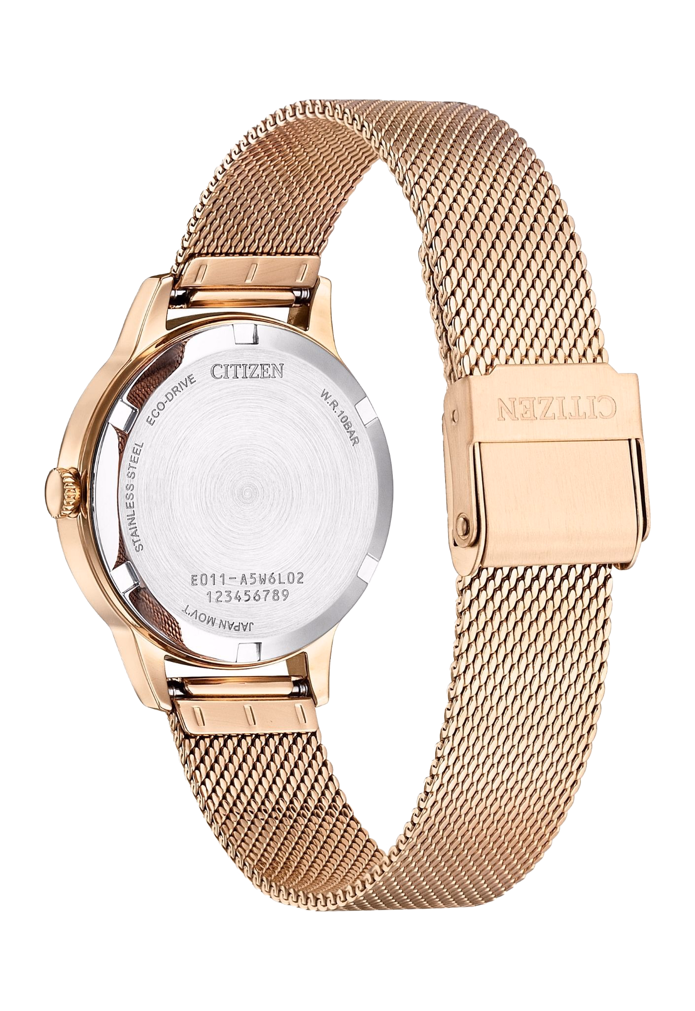 CITIZEN 星辰 LADY'S 玫瑰金光動能女錶 EW2623-70P：圖片 2
