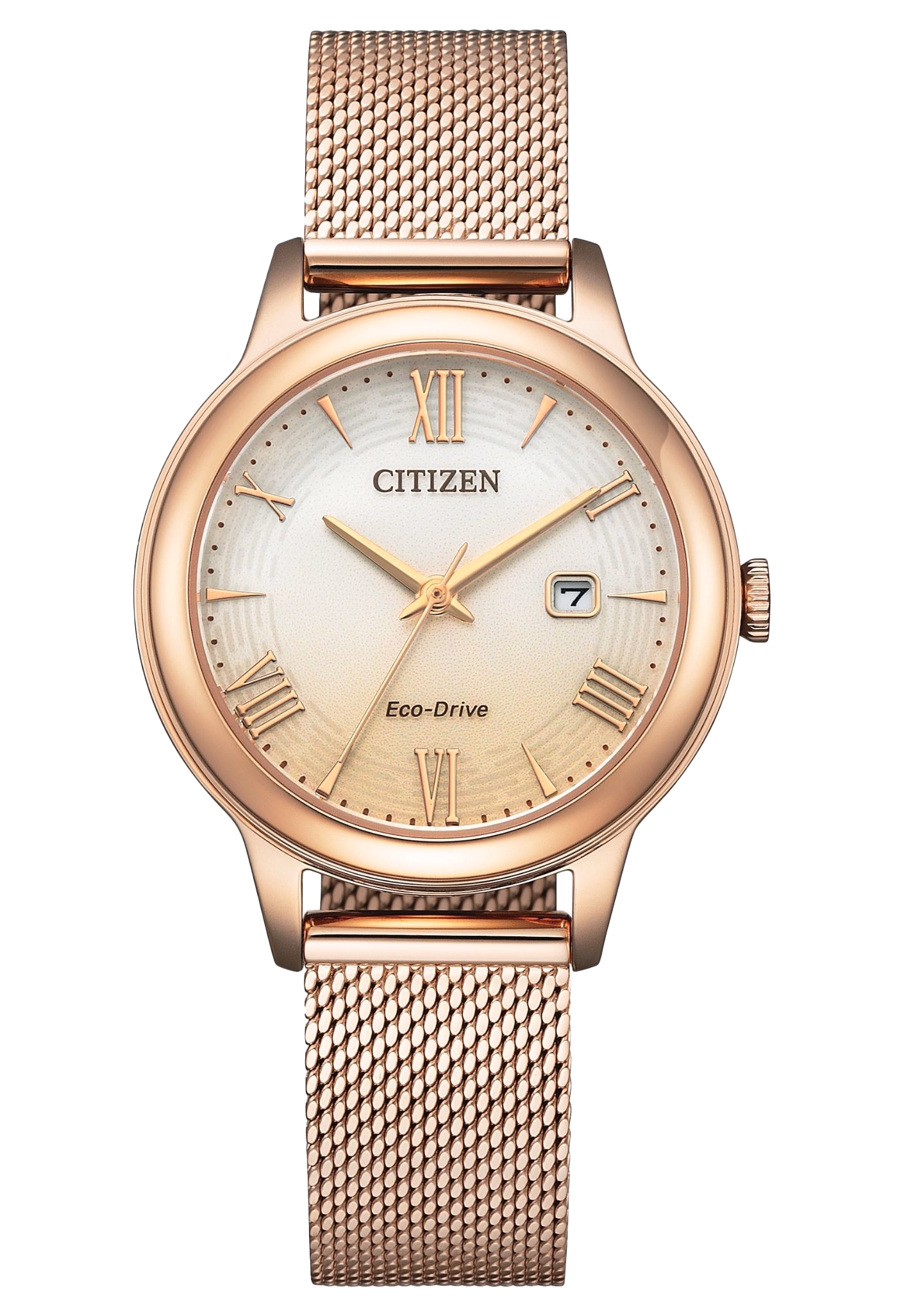CITIZEN 星辰 LADY'S 玫瑰金光動能女錶 EW2623-70P：圖片 1