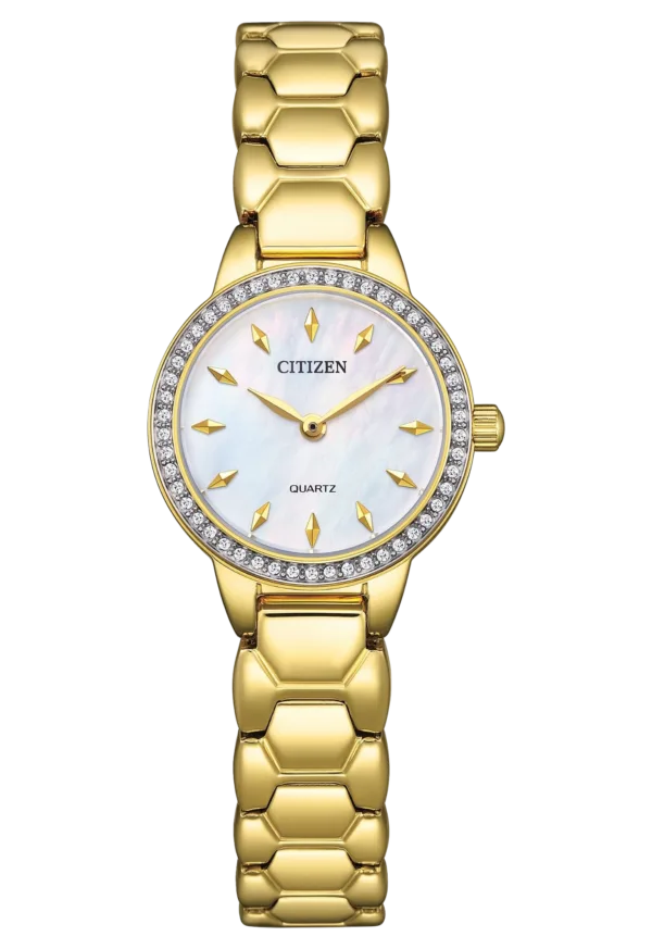 CITIZEN 星辰 LADY'S 白蝶貝晶鑽錶 EZ7012-51D