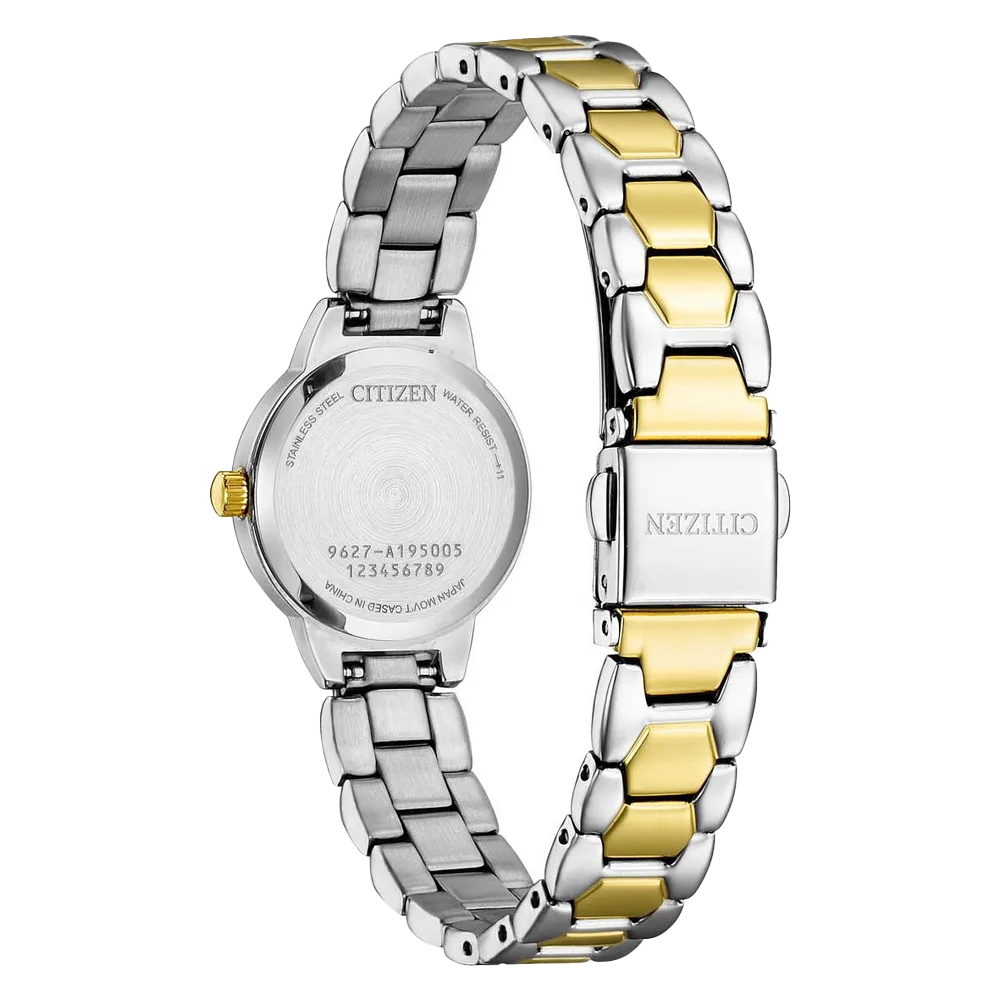 CITIZEN 星辰 LADY'S 白蝶貝晶鑽錶 EZ7014-55D