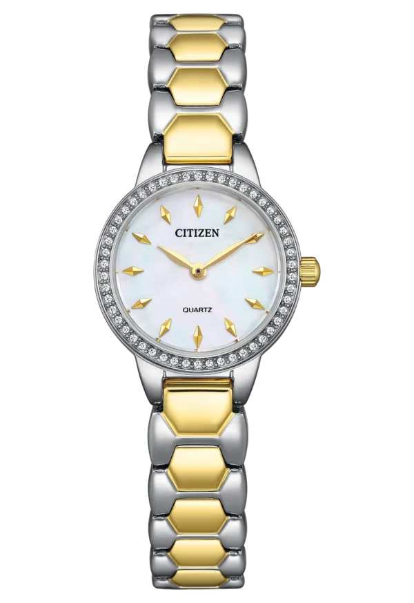 CITIZEN 星辰 LADY'S 白蝶貝晶鑽錶 EZ7014-55D