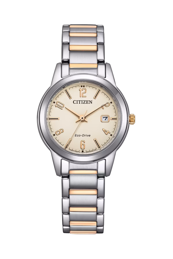 CITIZEN 星辰 LADY'S 優雅米白面光動能女錶 FE1244-72A