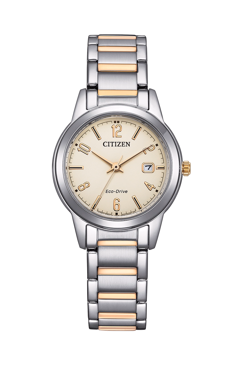 CITIZEN 星辰 LADY'S 優雅米白面光動能女錶 FE1244-72A