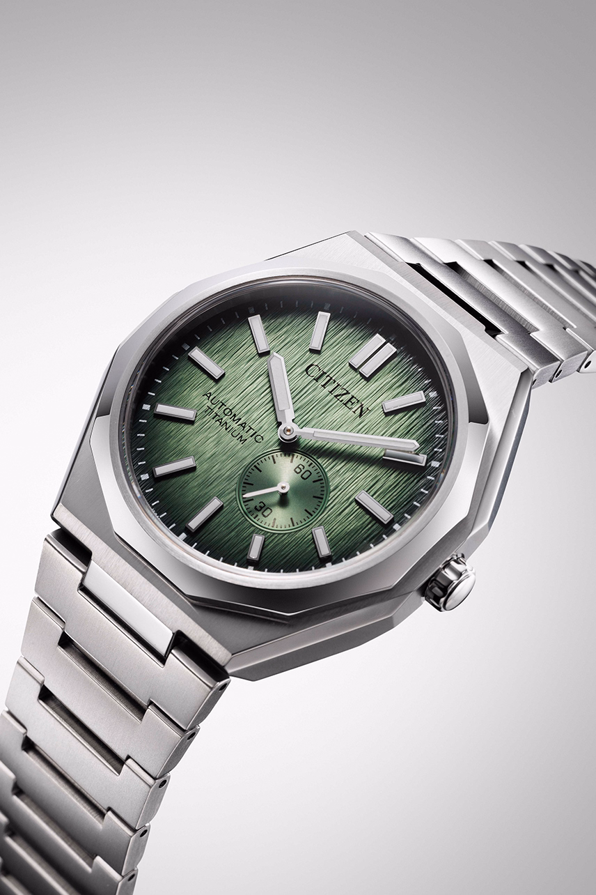 CITIZEN 星辰 Mechanical Zenshin 新鈦度系列 綠色 超級鈦機械錶 NK5020-58X
