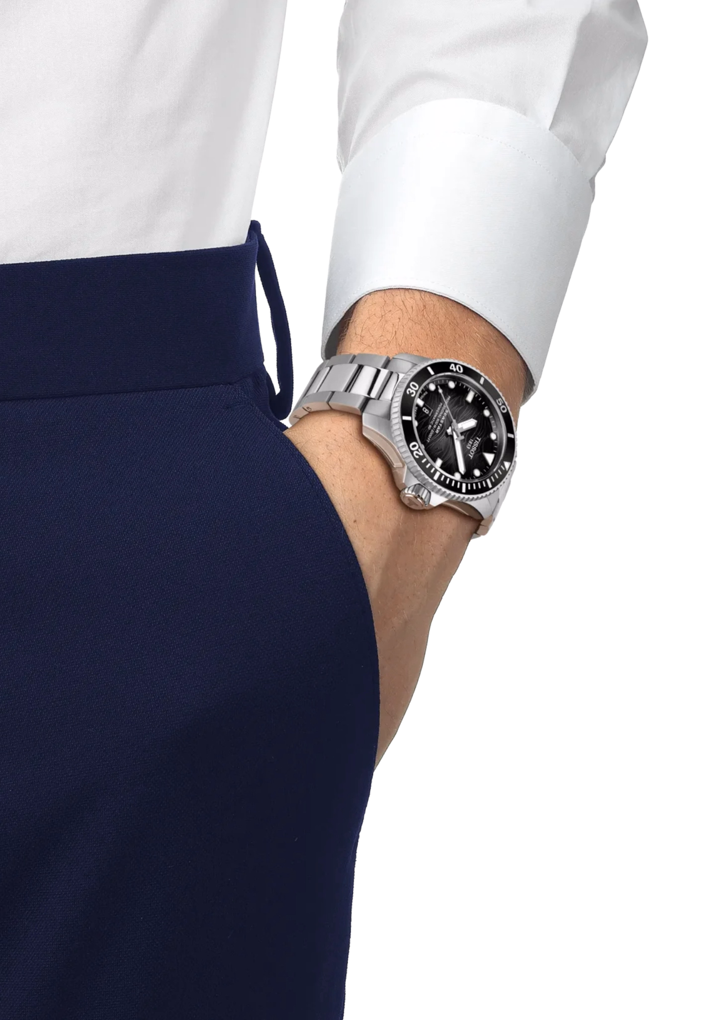 TISSOT 天梭 Seastar 2000 44mm 全黑海星潛水錶 T120.907.11.051.00：圖片 4