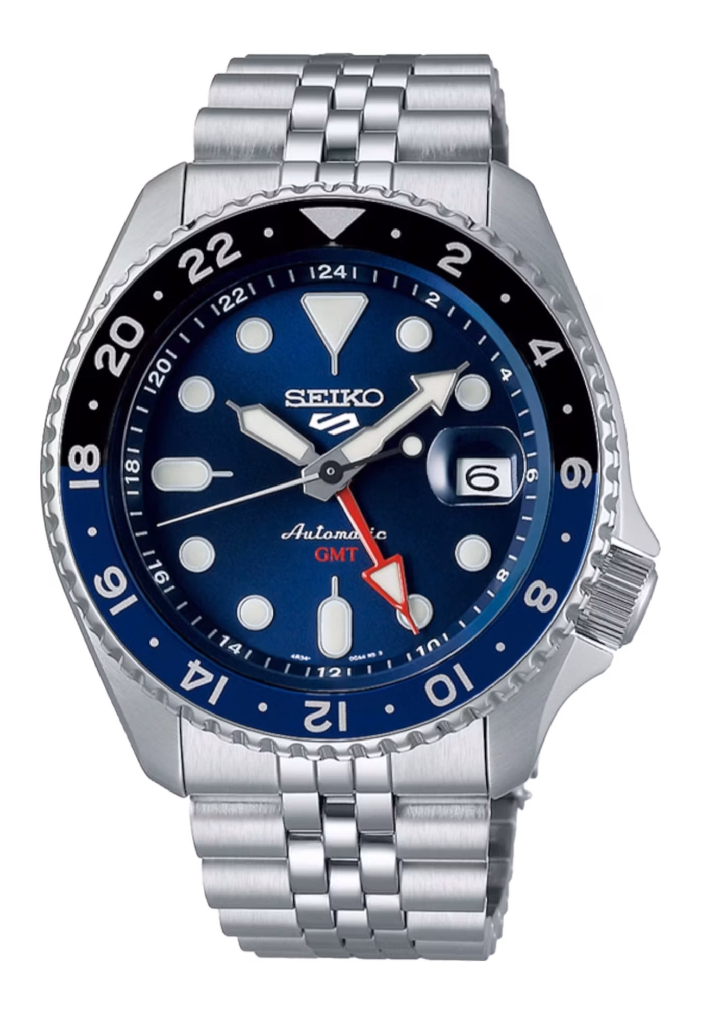 SEIKO 精工 5 Sports SSK003K1 SKX GMT系列 藍機械錶 4R34-00A0B