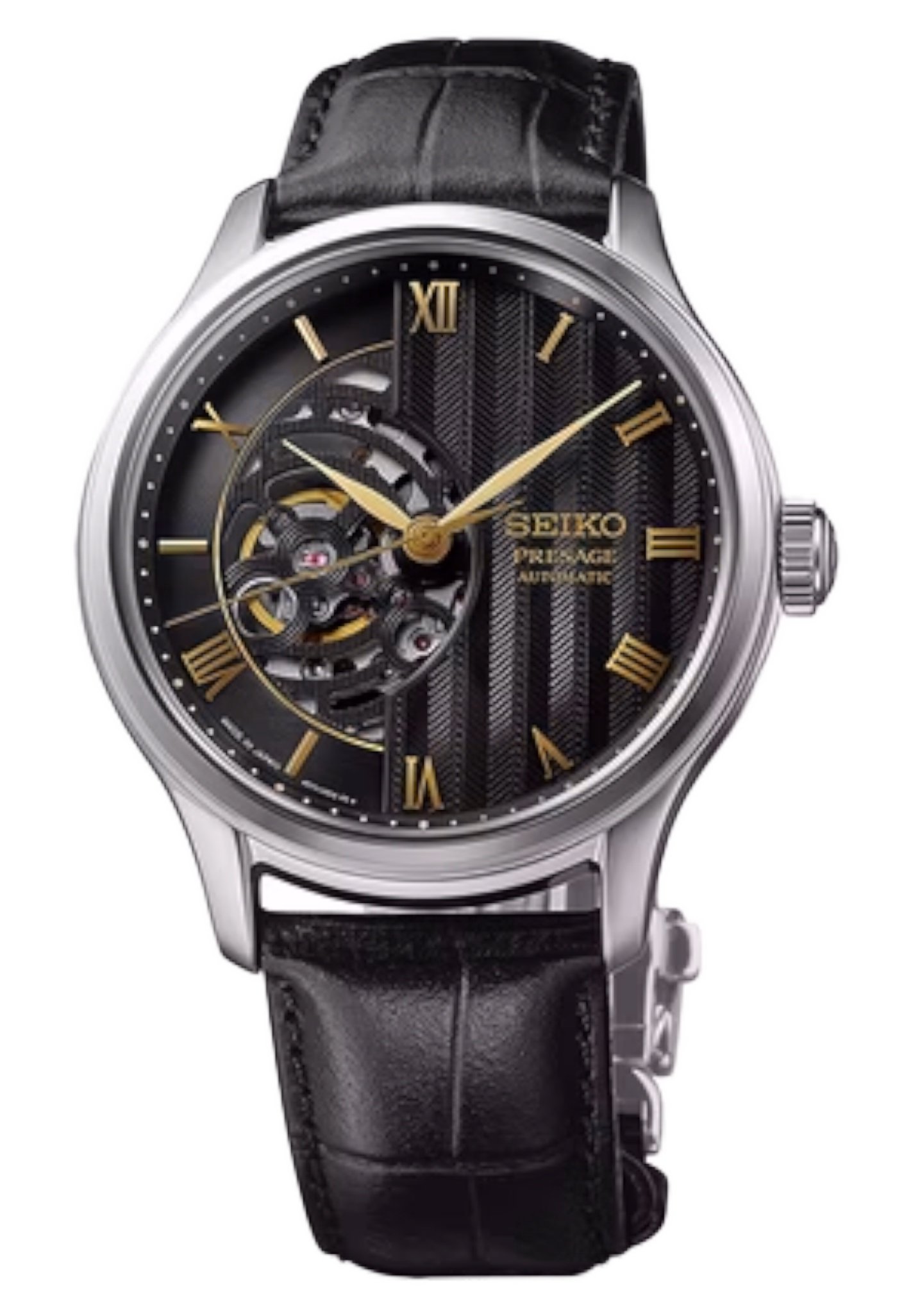 SEIKO 精工 Presage HCB008J1 黑色日式庭園 開芯機械錶 4R71-00E0C：圖片 2