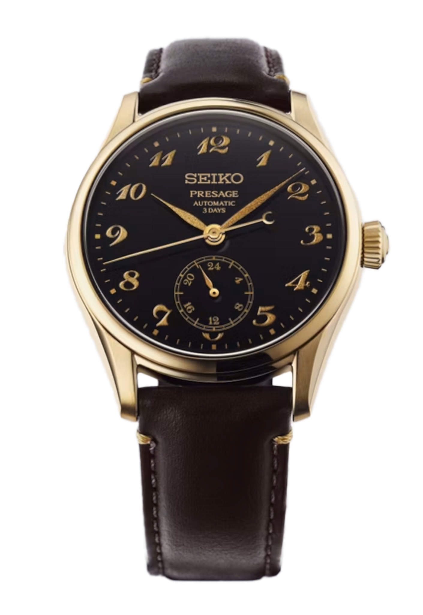 SEIKO 精工 Presage HCC006J1 經典黑金 漆藝面盤 三日鍊工藝機械錶 6R5H-00G0C：圖片 4
