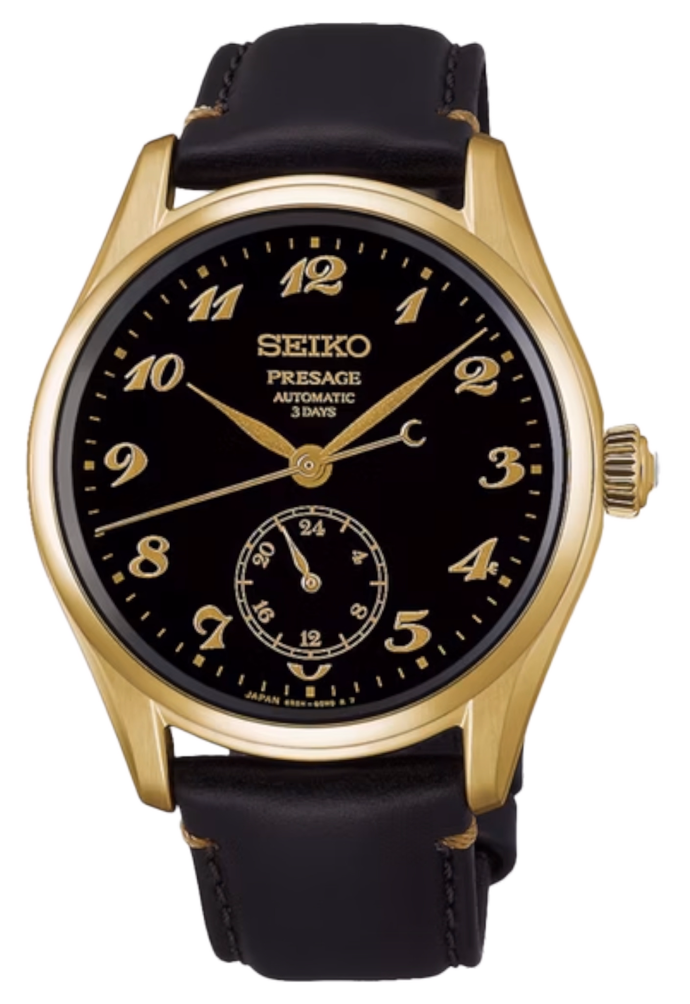 SEIKO 精工 Presage HCC006J1 經典黑金 漆藝面盤 三日鍊工藝機械錶 6R5H-00G0C：圖片 1