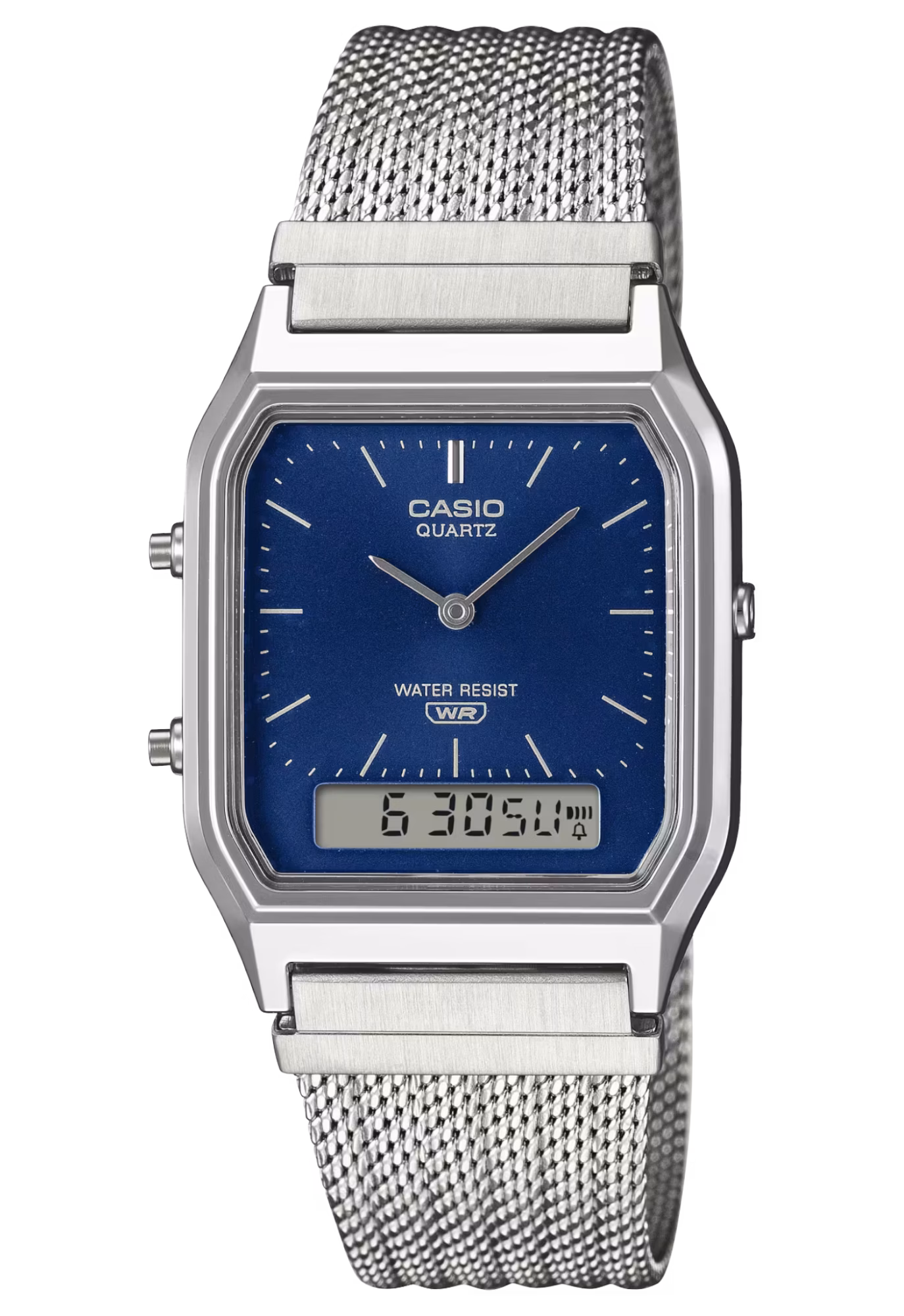 CASIO 卡西歐 AQ-230EM-2A 藍色 復古方形腕錶